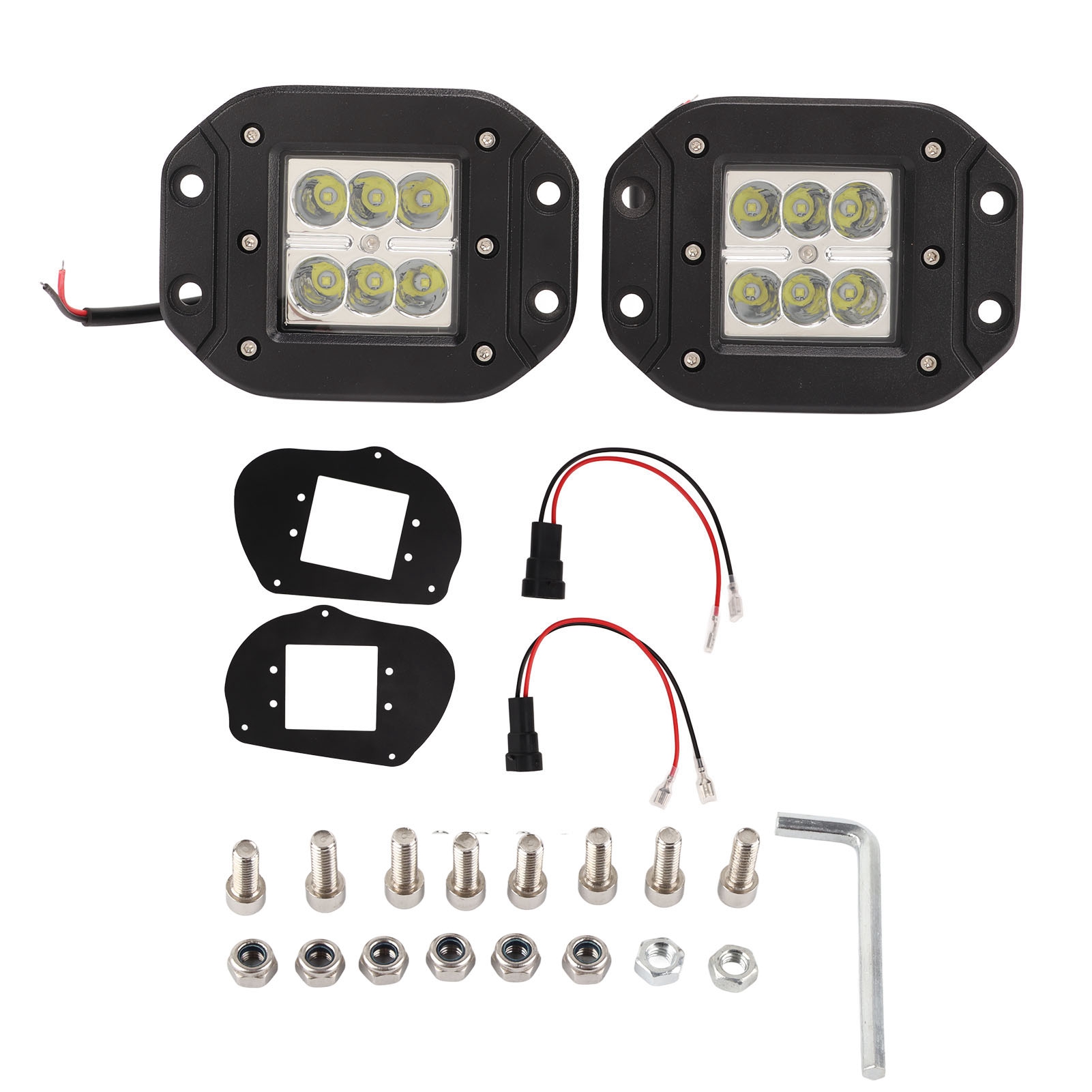 Paar 12/24v Dc Led-offroad-fahrscheinwerfer, Ip67 Wasserdicht, 4w Hochleistungsscheinwerfer, Ersatz Für Polaris Sportsman