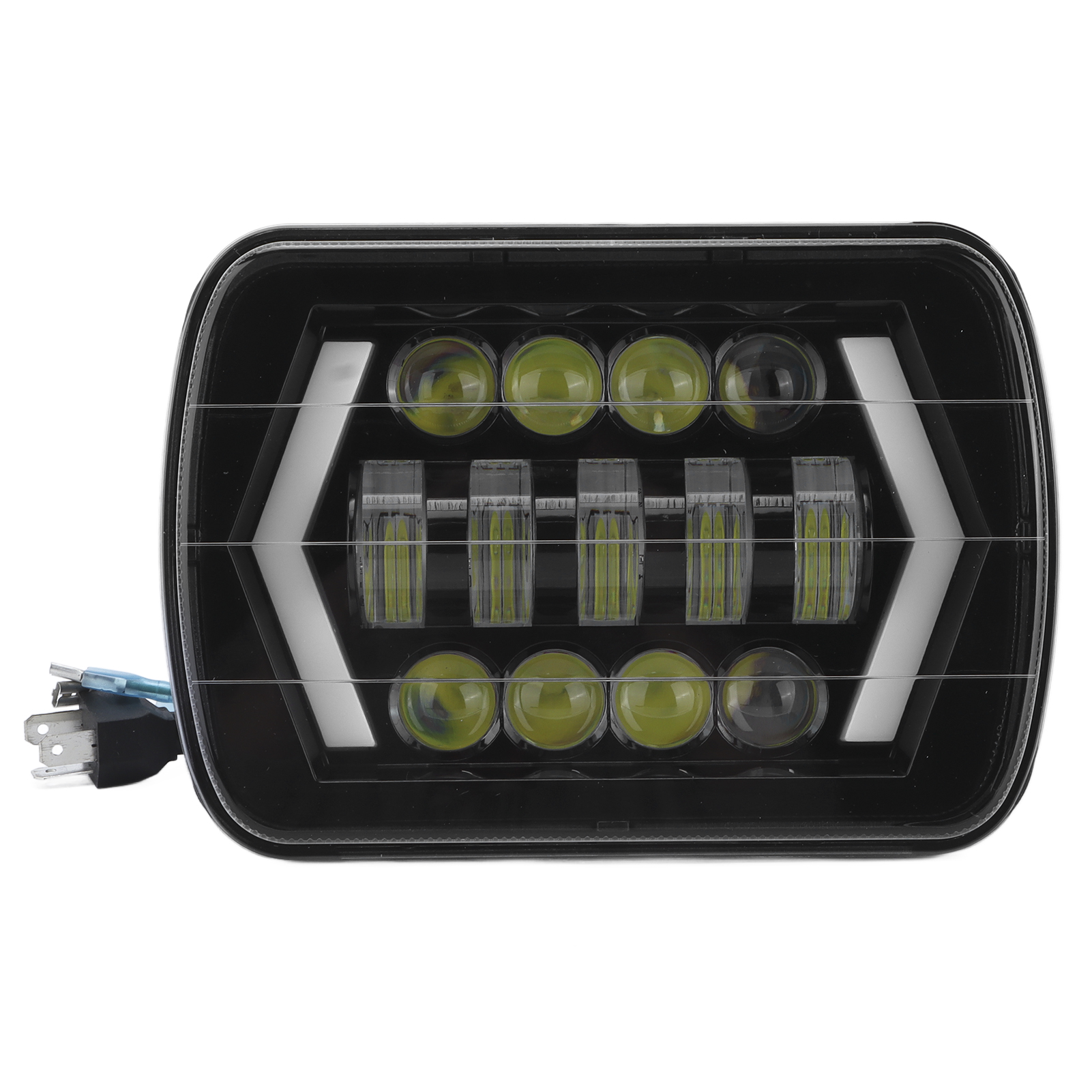 5x7 Zoll 60w Led-scheinwerfer, Quadratische Pfeilform, H4-sockel, Ip67 Wasserdicht Für Geländewagen