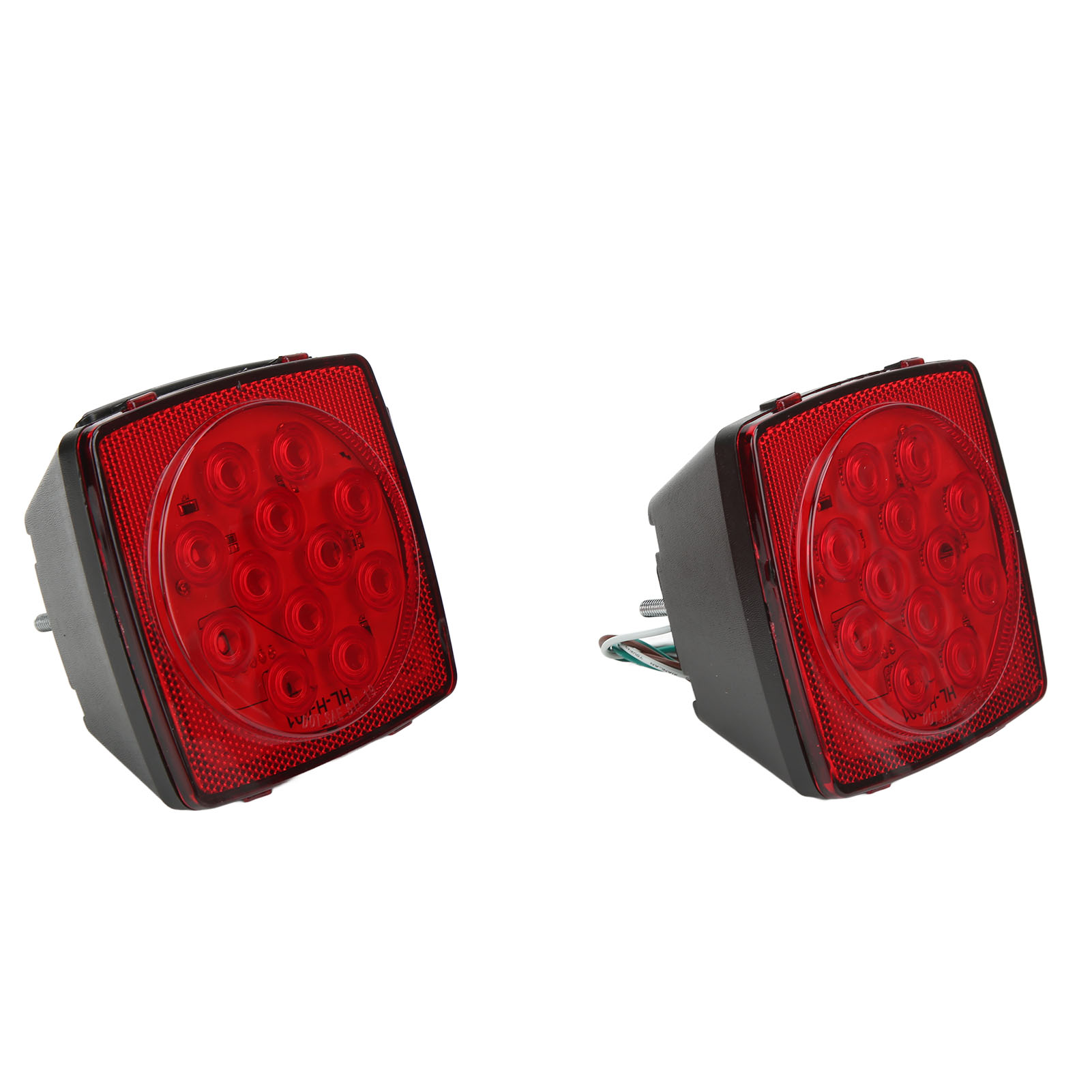 Paar Quadratische 12v-led-rückleuchten Für Anhänger, Hochleistungsbremsleuchten, Für Wohnmobile, Boote Und Schneemobile