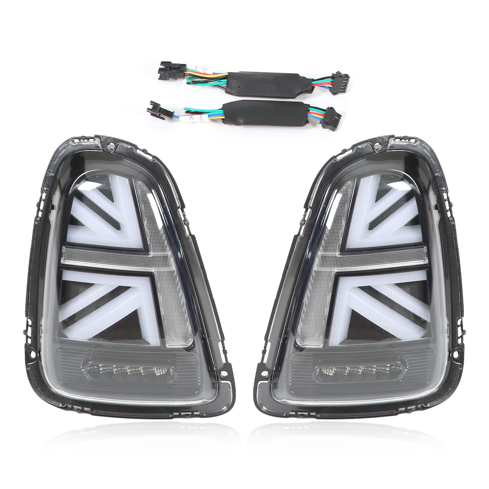 Vland Union Jack Led-rückleuchten Mit Klarglas Für Cooper R56 R57 2007-2013
