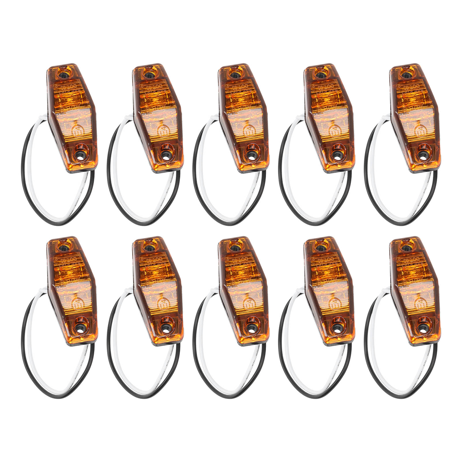 Packung Mit 10 Ovalen Seitenmarkierungsleuchten Für Lkws Und Anhänger.