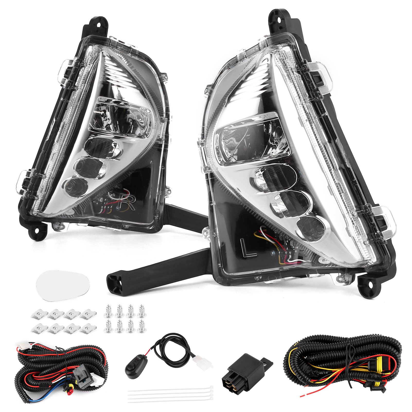 Paar Led-tagfahrlichter Mit Blinkern Und Nebelscheinwerfern (drl) Links/rechts, Kompatibel Mit Prius 2016-2018
