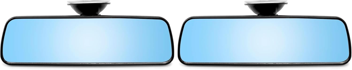 200 X 60 Mm Auto-innenspiegel Mit Starkem Saugnapf, 360° Drehbarer Rückspiegel Mit Fahrhilfe (2er-set)