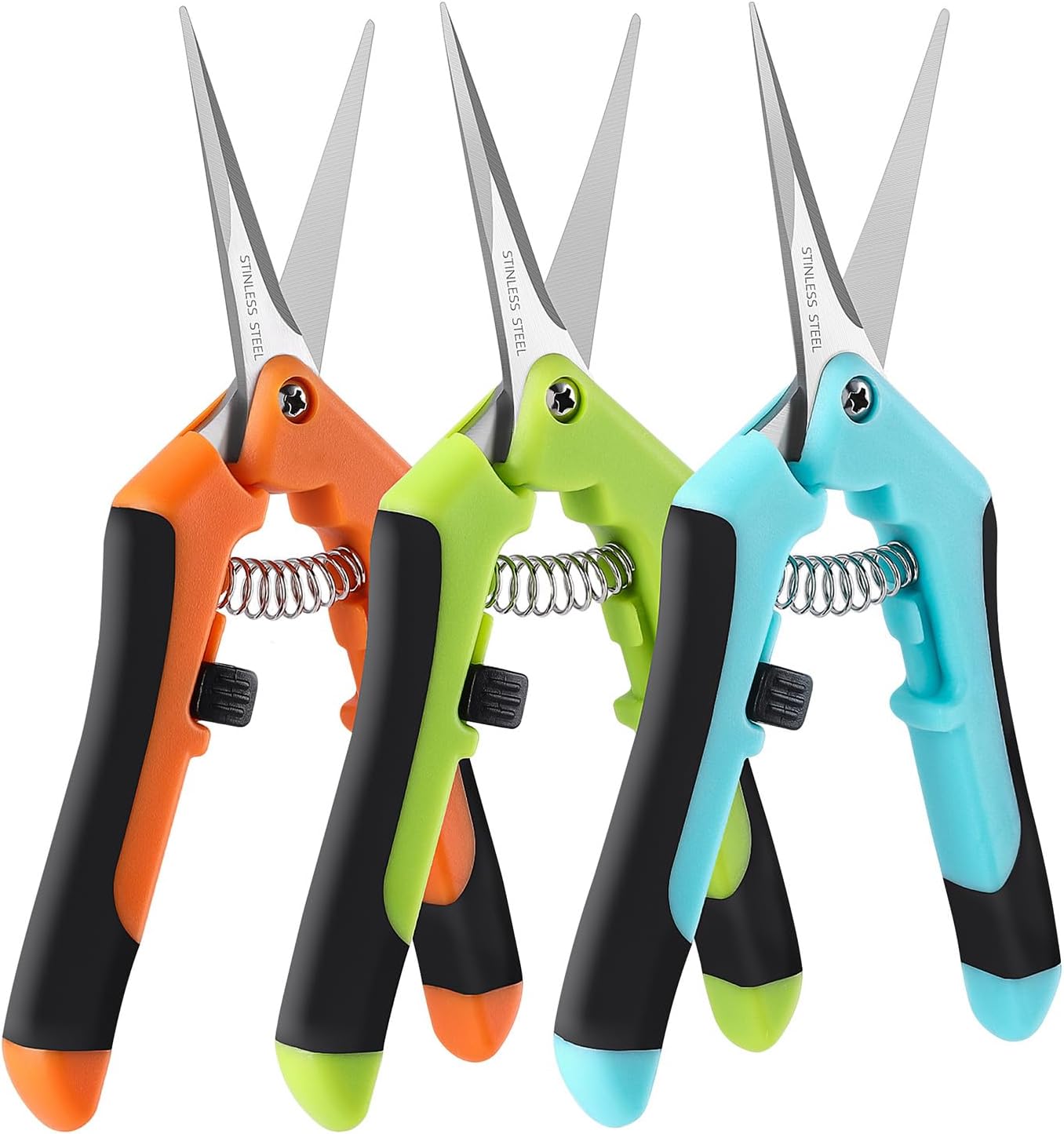 Set Aus 3 Gartenscheren, 16,5 Cm Pflanzenschere, Becher Mit Präzisen Geraden Edelstahlklingen Für Gartenarbeit, Blühende Pflanzen, Präzises Beschneiden, Pflegearbeiten.