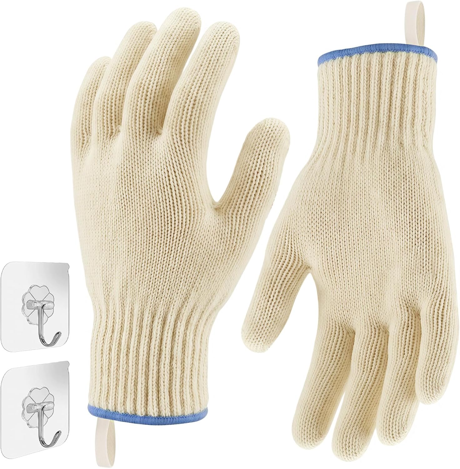 Hitzebeständige Ofenhandschuhe, Feuerfeste Küchenhandschuhe, Doppellagig Aus Baumwolle, Rutschfest, Maschinenwaschbar, Bequem Und Atmungsaktiv, Zum Grillen, Backen Und Gärtnern, 26 Cm Für Damen