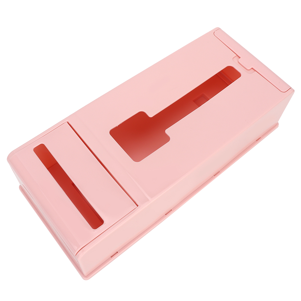 Wandmontierter Müllbeutelspender Aus Kunststoff, Aufbewahrungsbox Für Müllbeutel, Küchenorganizer (rosa)