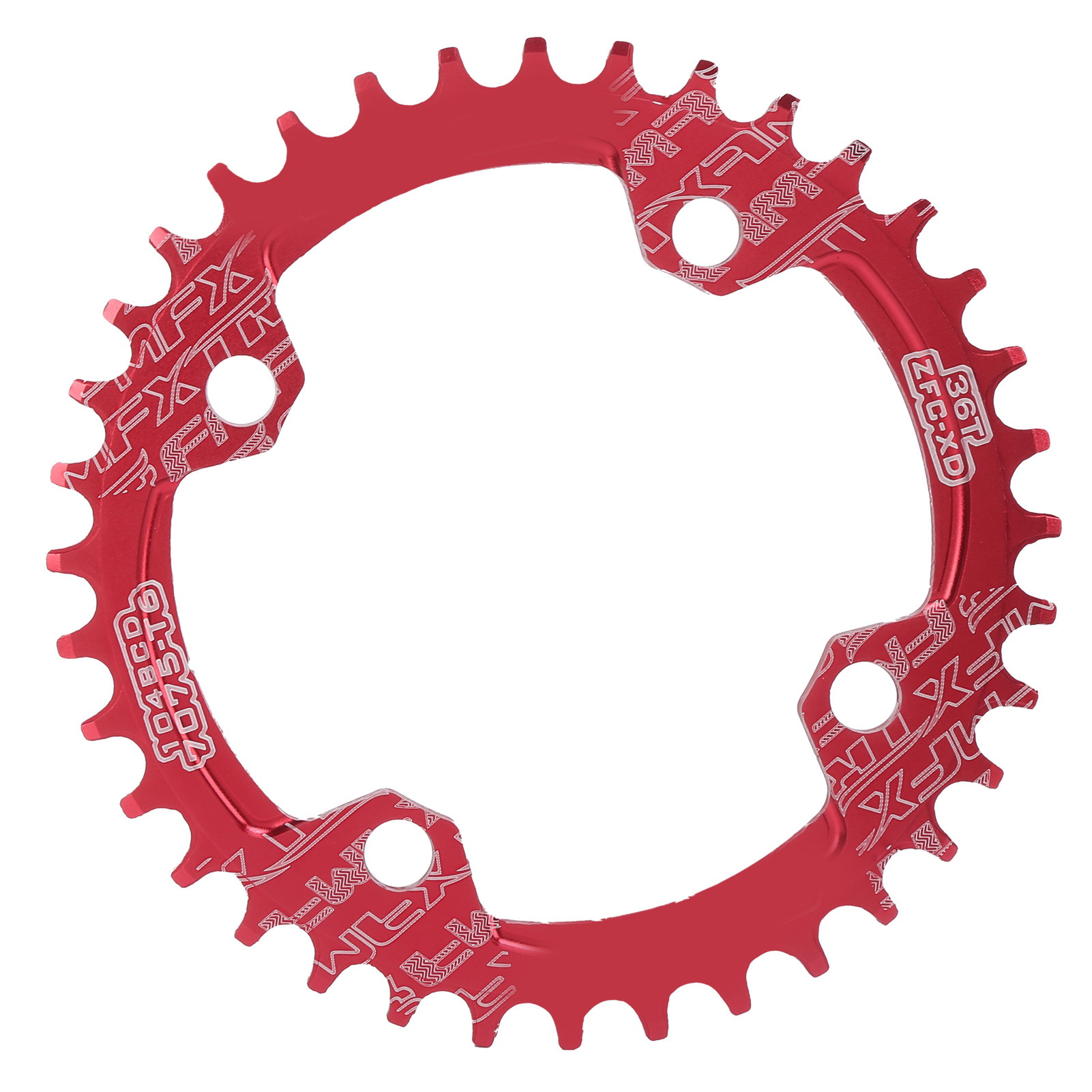 Fmfxtr 104bcd Kettenblatt Aus Aluminiumlegierung, 36 Zähne, Rot, Für Mountainbikes.
