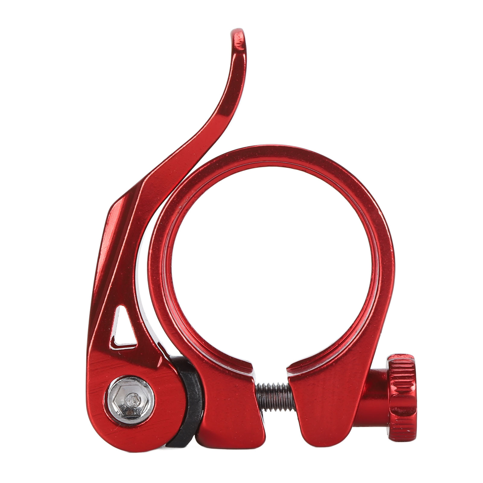 Professionelle 34,9-mm-fahrradsattelstützenklemme Aus Leichter, Hochfester Aluminiumlegierung, Cnc-gefräst, Schnellspanner, Rot