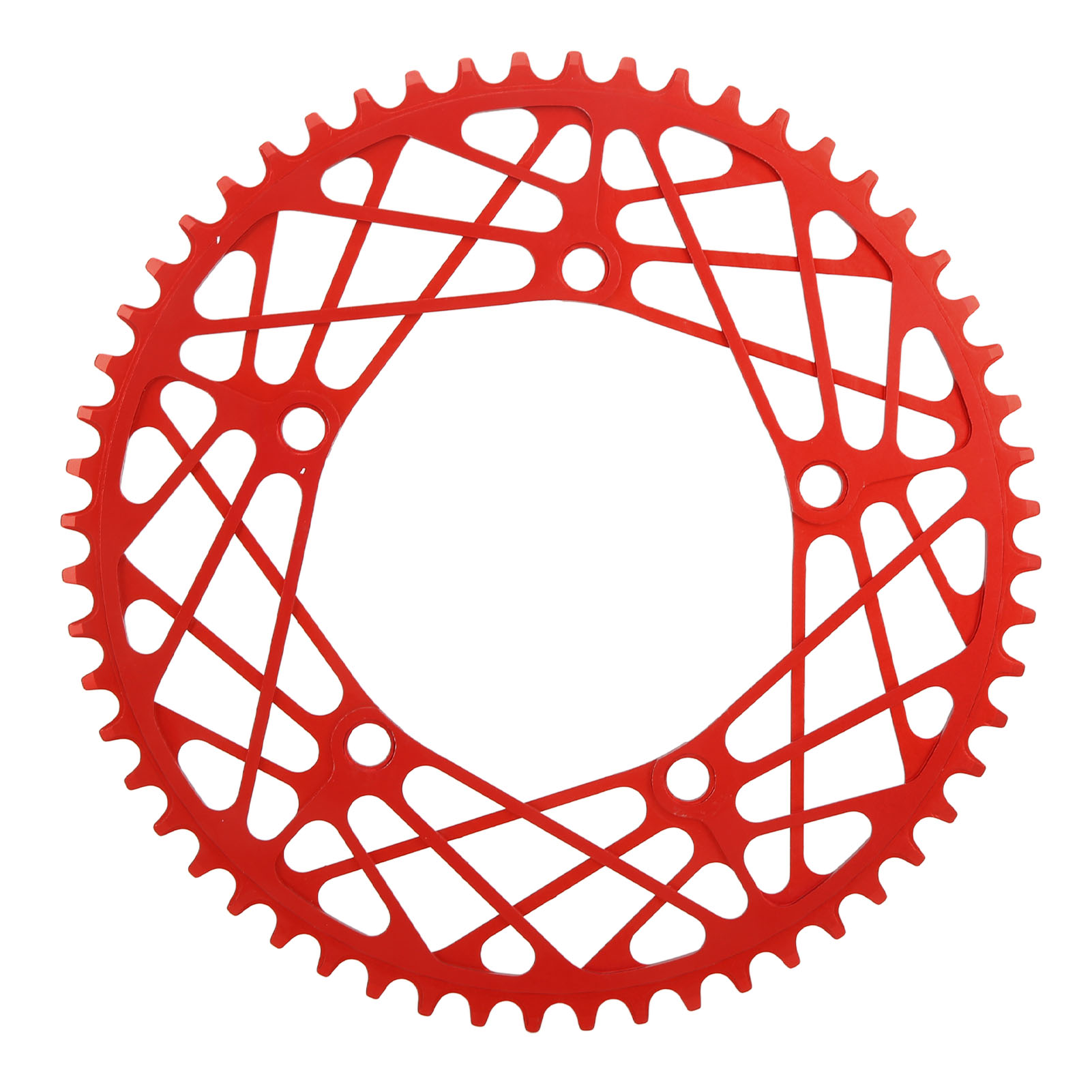 56-zahn-fahrradkettenblatt Aus Leichter Und Verschleißfester Aluminiumlegierung, Rot.