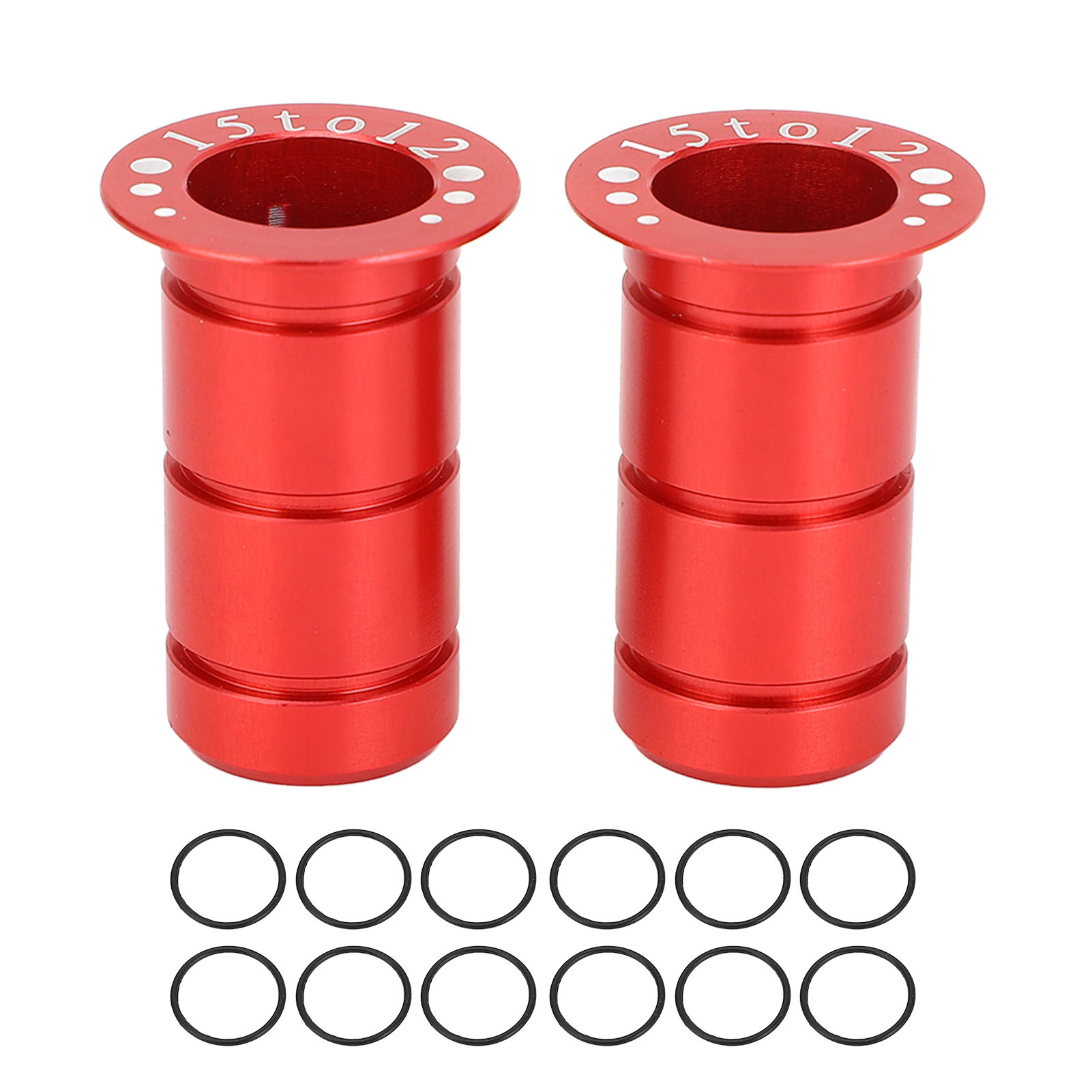 Steckachsenadapter Für Rennrad-/mountainbike-naben, 15 Mm Auf 12 Mm, Vorne, Rote Aluminiumlegierung