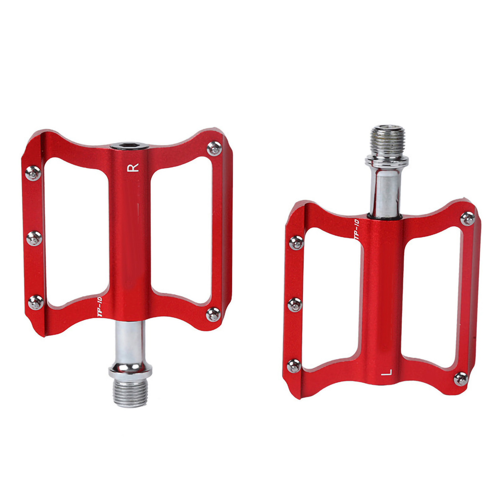Leichte, Rutschfeste Fahrradpedale Aus Aluminiumlegierung Für Mountainbikes Und Falträder, Rot, Größe S.