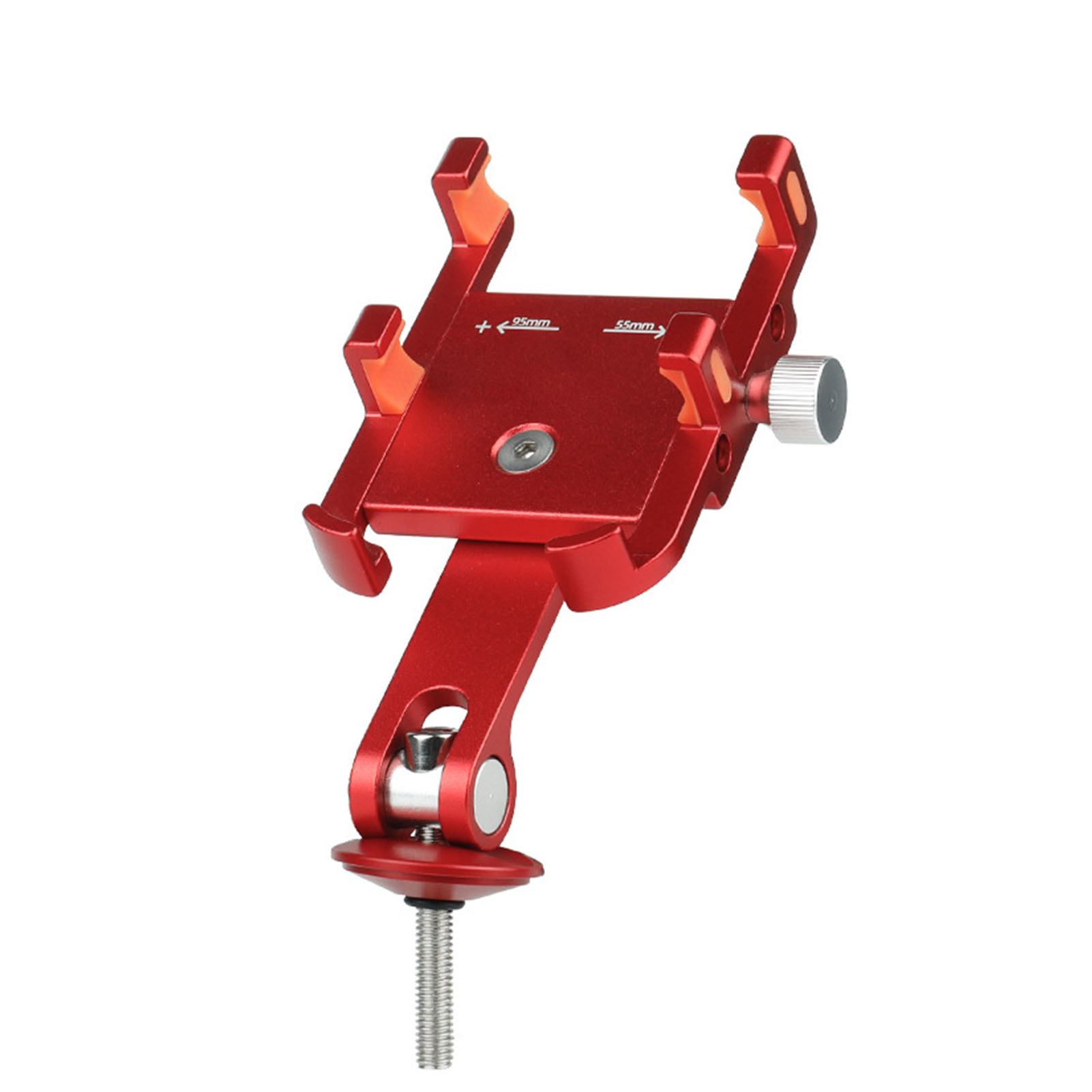 Handyhalterung Für Rennräder, 6 Klemmen, Aluminiumlegierung, Hohe Stabilität, Robust, Lenkerhalterung, Rot