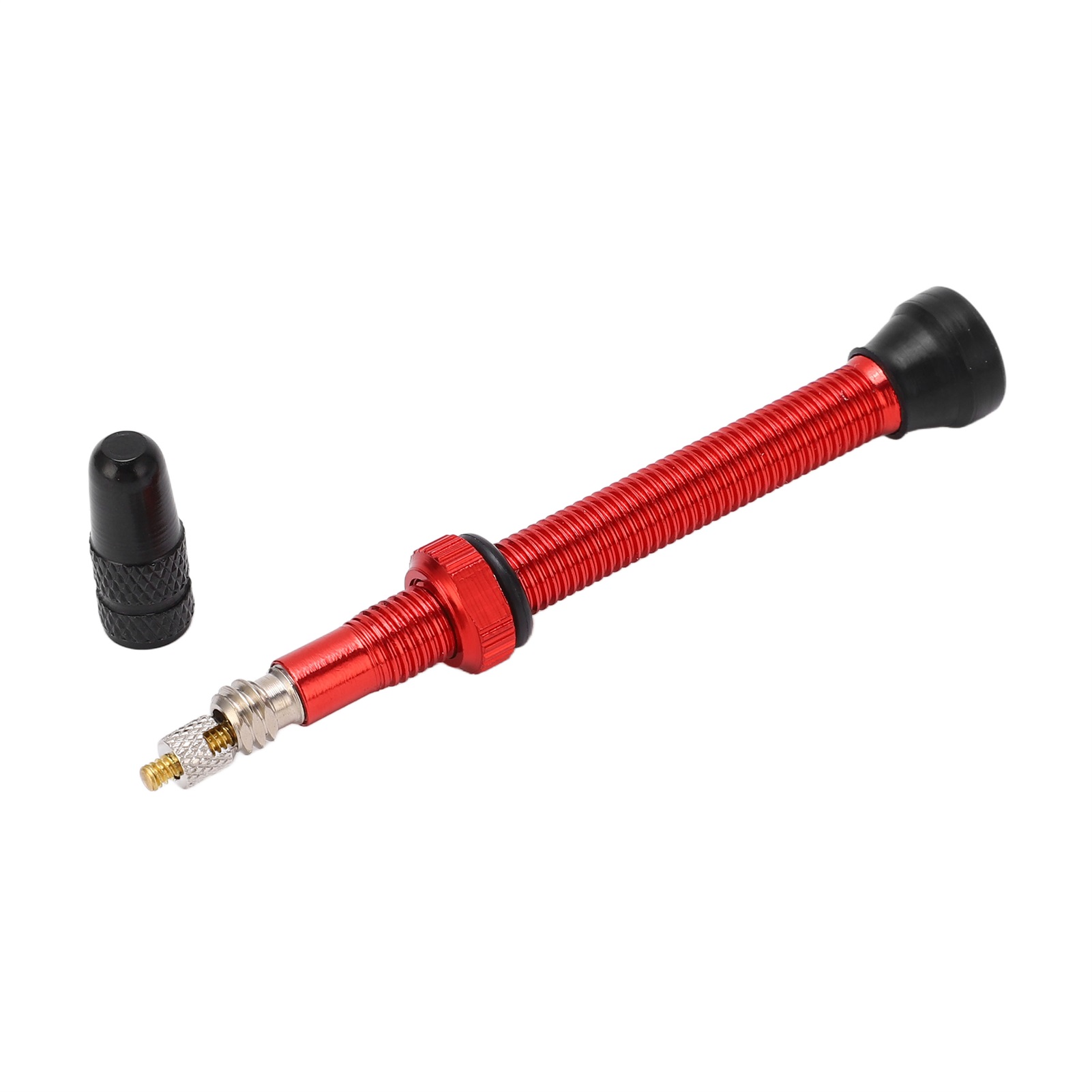 60-mm-presta-ventil Für Mountainbikes, Aus Aluminiumlegierung, Mit Schlauchverlängerung, Rotes Fahrradzubehör