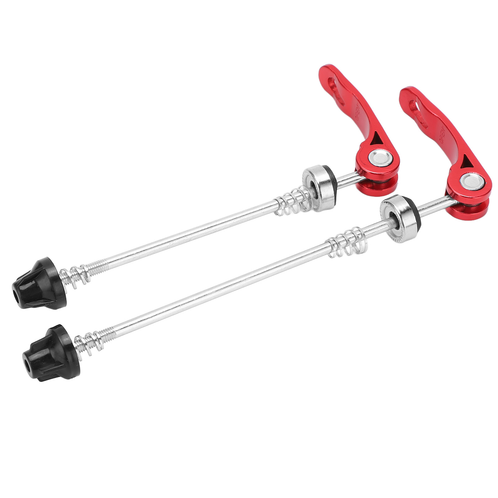 Set Aus 2 Schnellspannhebeln Für Fahrradnaben (145 Mm Vorne, 185 Mm Hinten), Verschleißfest, Für Fahrradräder (rot).
