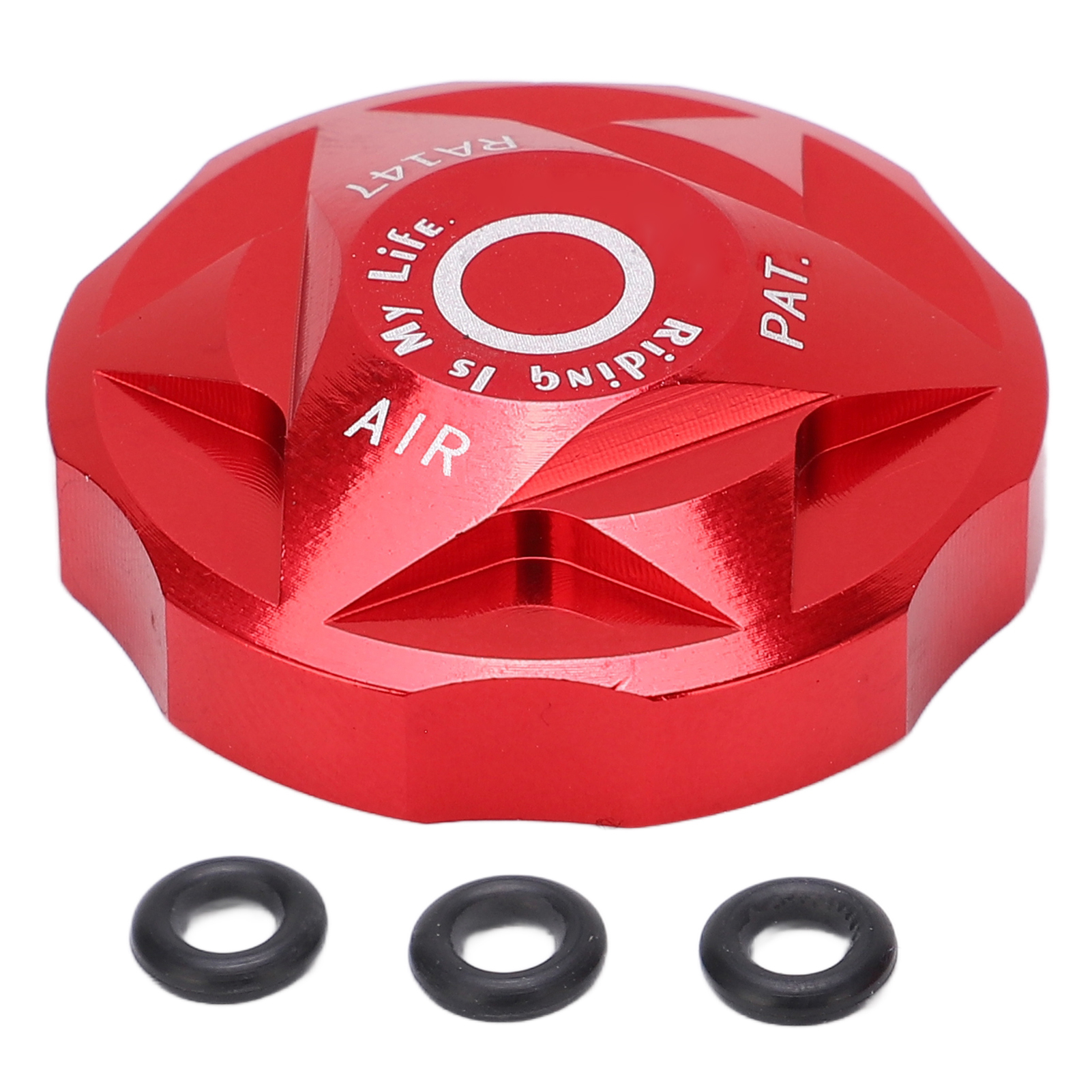 Ventilkappe Für Vorderradgabel, Ventilkappe Aus Aluminiumlegierung Für Mountainbikes, Rot