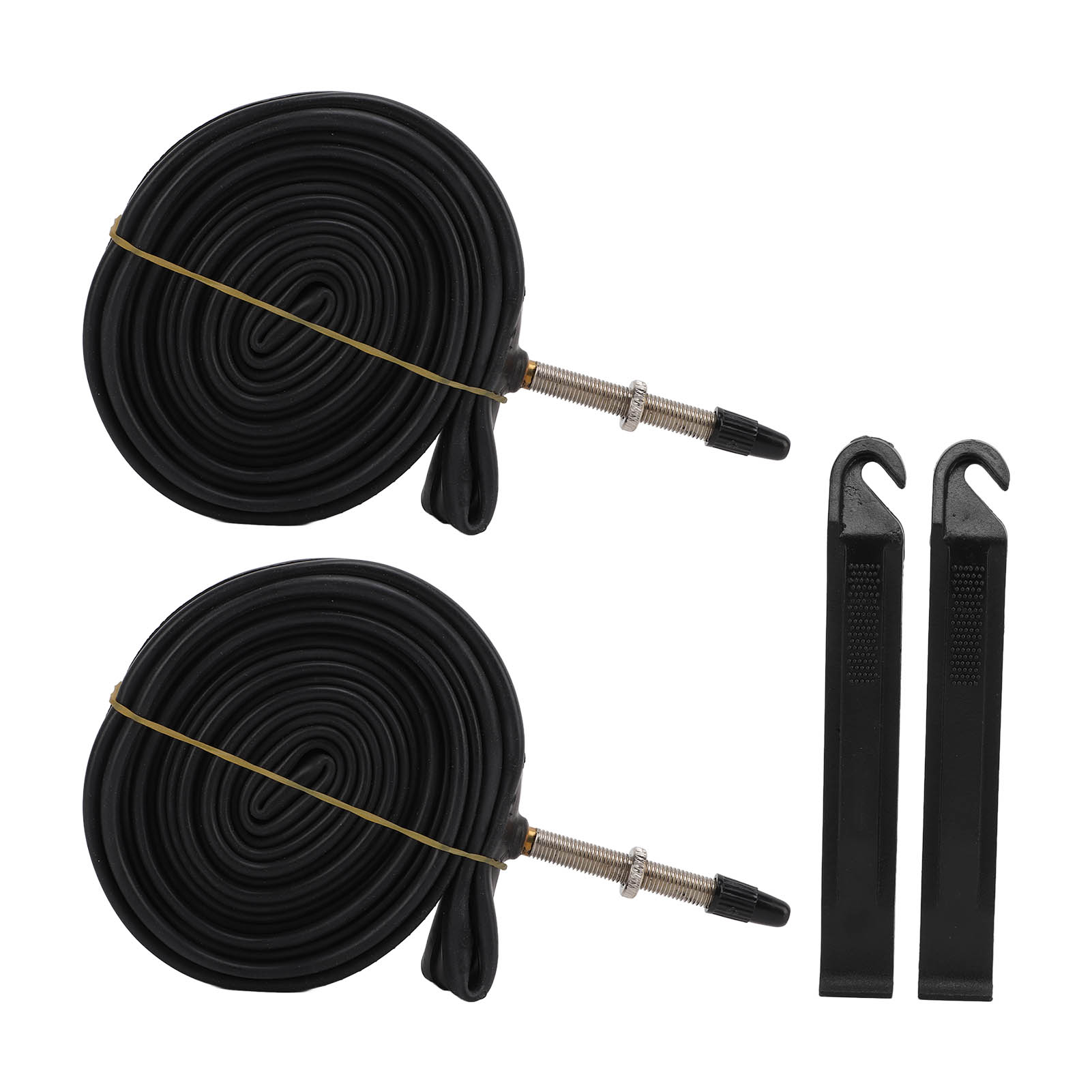 Set Bestehend Aus 2 Fahrradschläuchen (700x23c) Mit Presta-ventil Aus Butylkautschuk Und 2 Reifenhebern. 48-mm-presta-ventil.