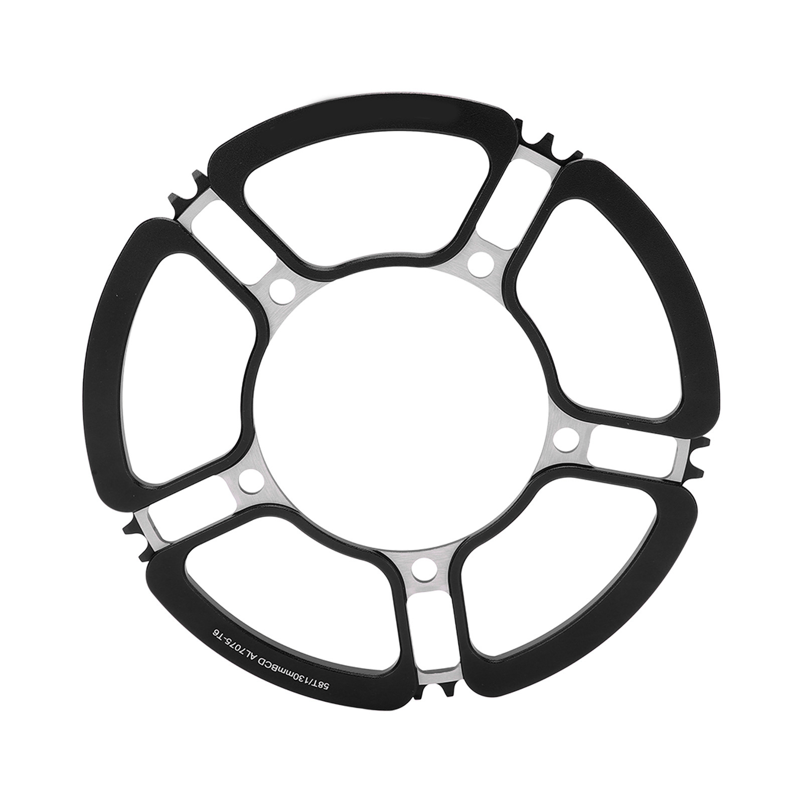 Lp Litepro 58t Kettenblatt Mit Einem Zahn Für Fahrräder, Rostfrei, Fünf Loch, Schwarz