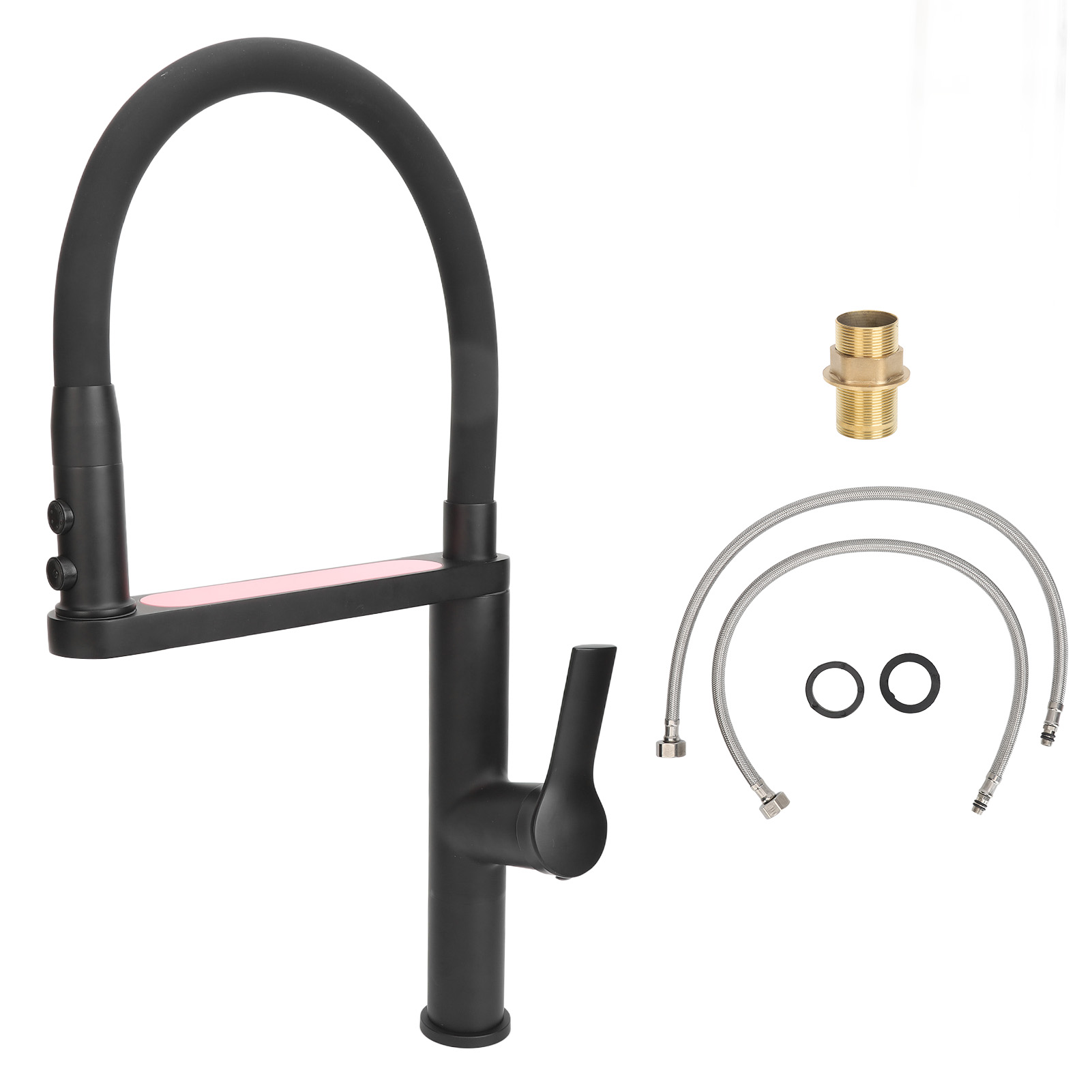 Küchenarmatur Mit Ausziehbarem Brausekopf, Aus Messing, Warm-/kaltwasserregelung, 360°-drehung, Für Bar Oder Waschküche.
