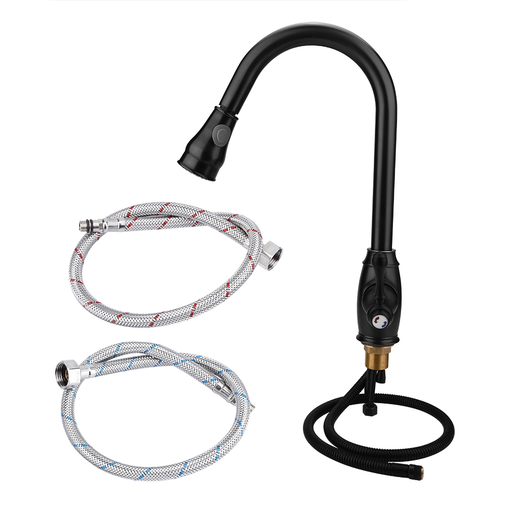 Orb Ausziehbarer Küchenspülenhahn Aus Messing, Warm- Und Kaltwasserhahn (g1/2" Standard)