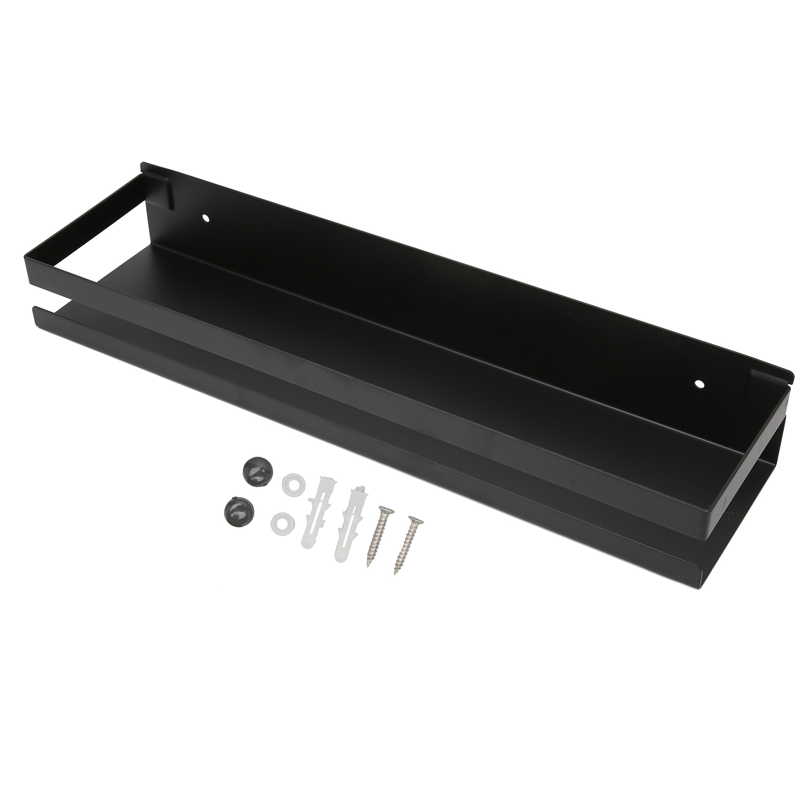 Schwarzes Badezimmerregal, Viel Stauraum, Wasserfest, Robust, Belastbar, Regalset Im Hotelstil, 40 X 10 X 6 Cm