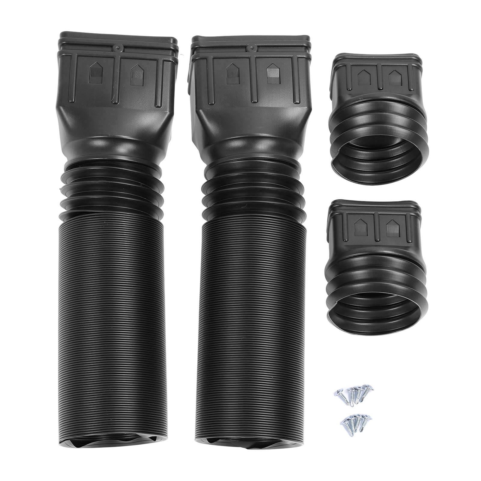 Set Aus 2 Flexiblen Fallrohrverlängerungen Von 53 Cm Bis 147 Cm Für Den Wohnbereich, Schwarz.