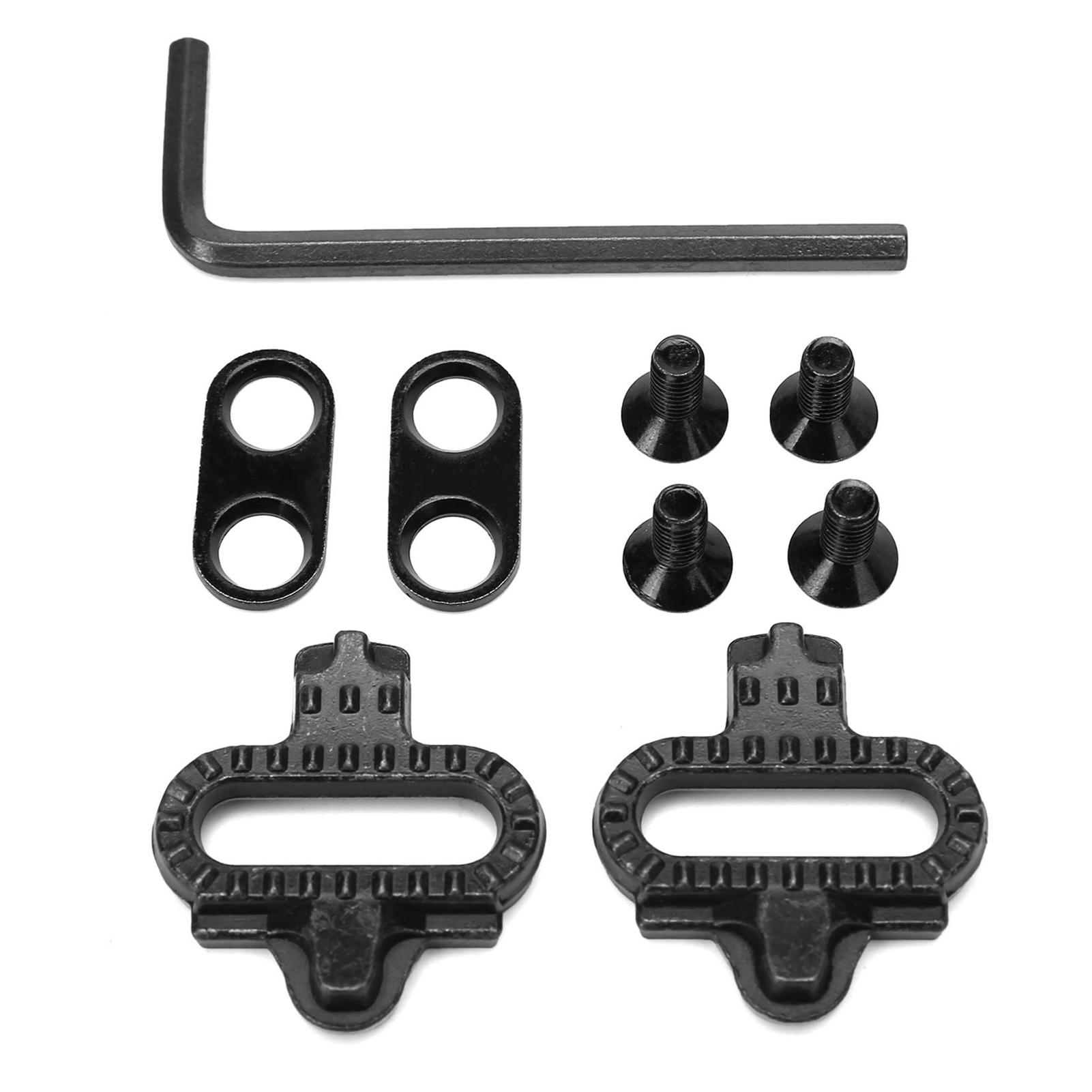 Set Aus 2 Selbstverriegelnden Fahrrad-cleats Aus Kunststoff Für Rennrad- Und Mountainbike-pedale, Für Den Innen- Und Außenbereich Geeignet.