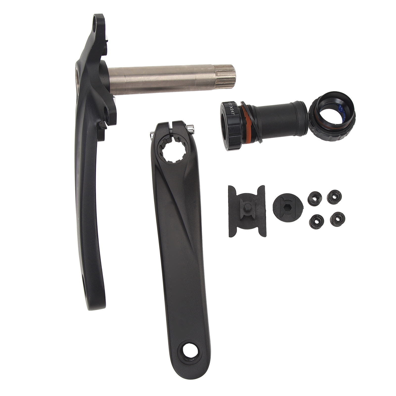 Leichte Und Präzise Kurbelgarnitur Aus Aluminiumlegierung Für Mountainbikes, Mit Einem Kettenblatt.