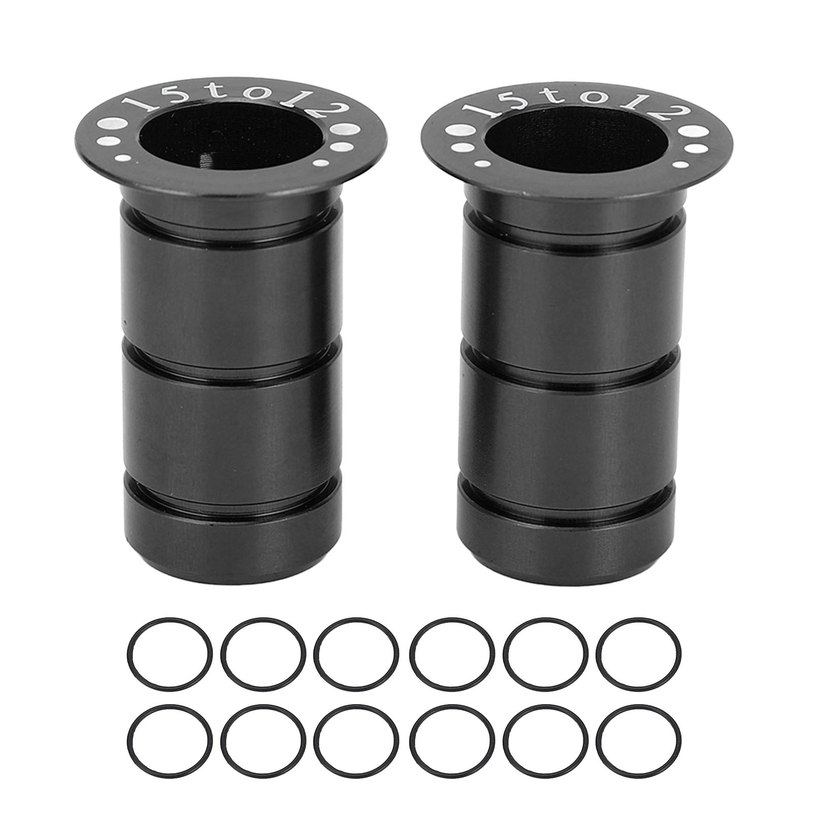Steckachsenadapter Für Rennrad-/mtb-naben, 15 Mm Auf 12 Mm, Vorne, Schwarze Aluminiumlegierung.
