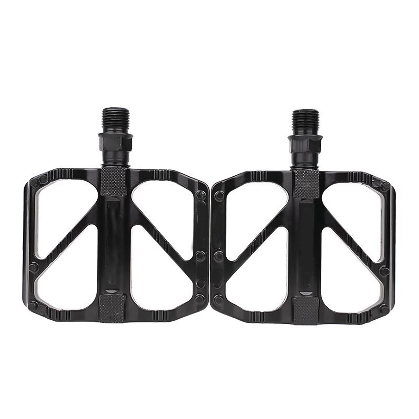 Set Aus 2 Schwarzen Fahrradpedalen Aus Aluminiumlegierung Mit 3 Lagern Für Mountainbikes Und Rennräder.