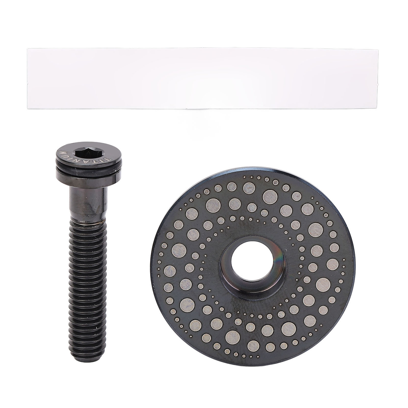 Cnc-gefrästes Gabelschrauben- Und Kappen-set Aus Titanlegierung, 28,6 Mm, Schwarz.
