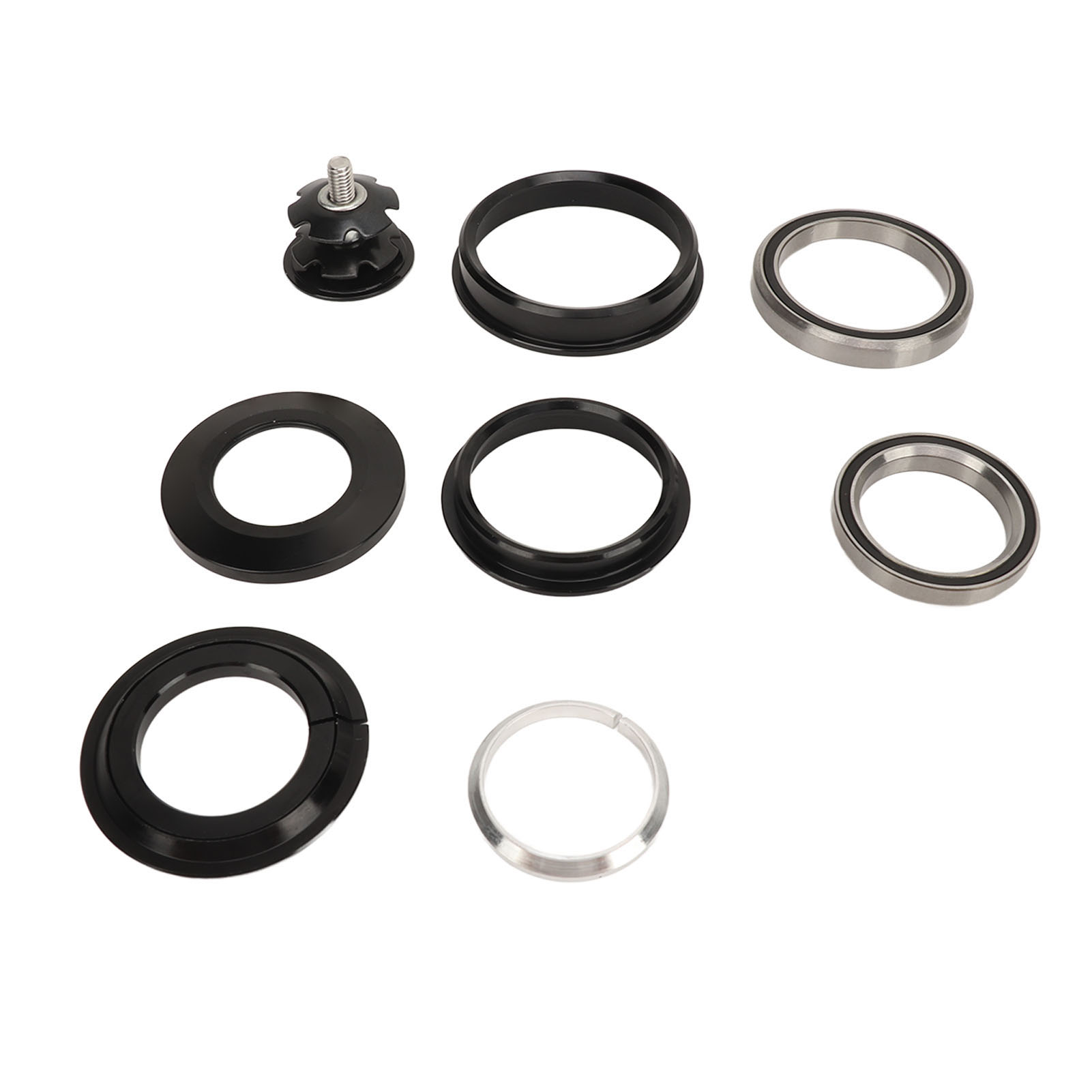 Doppellager-gabelschalensatz Aus Aluminiumlegierung, Steuersatz-spacer Für Mountainbikes, Kompatibel Mit Rahmen Mit 44-56 Mm Konischem Steuerrohr.