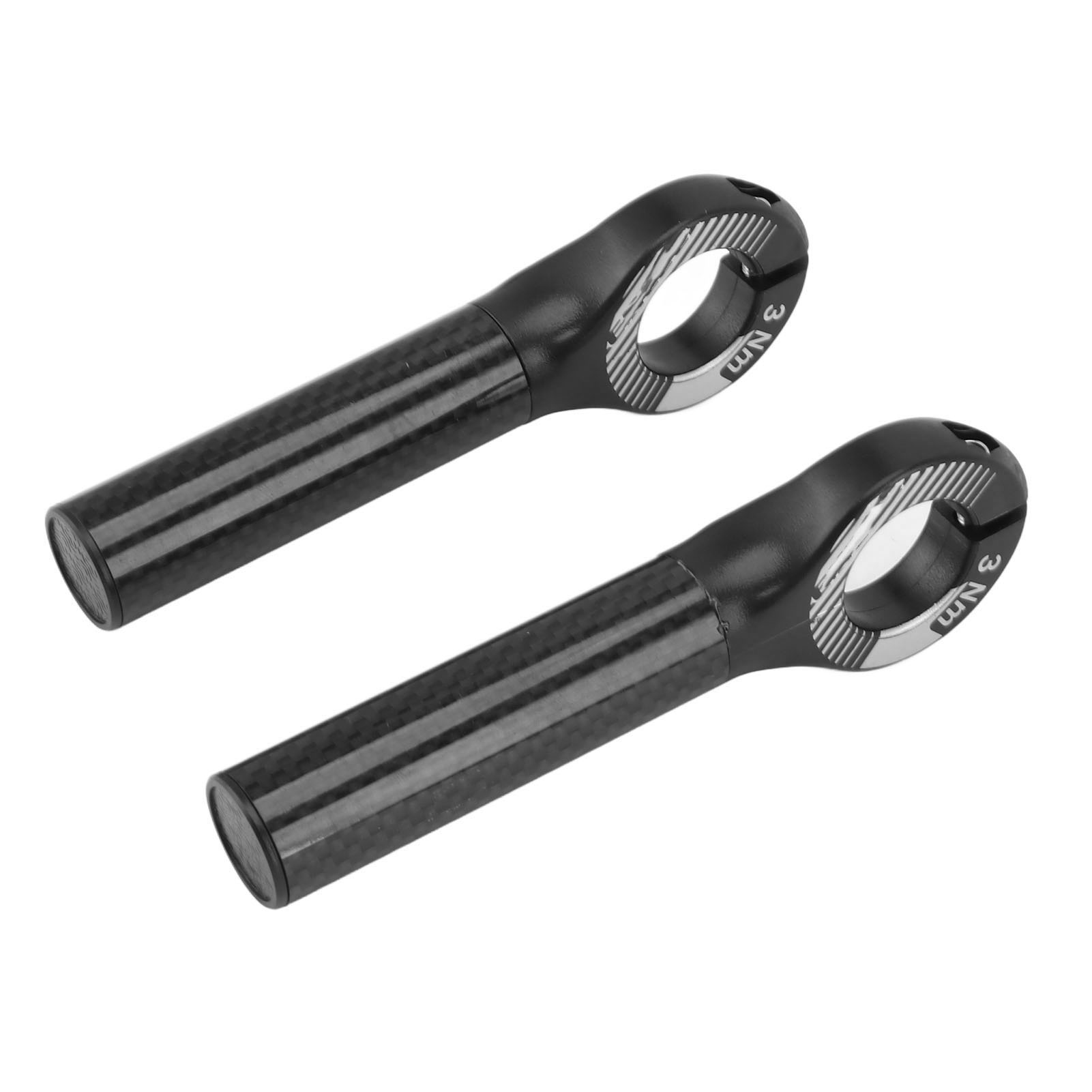Paar Lenkerendgewichte Mit Kappen, Carbonfasergriffe Für Mountainbike-lenker Mit 22,2 Mm Durchmesser, Schwarz