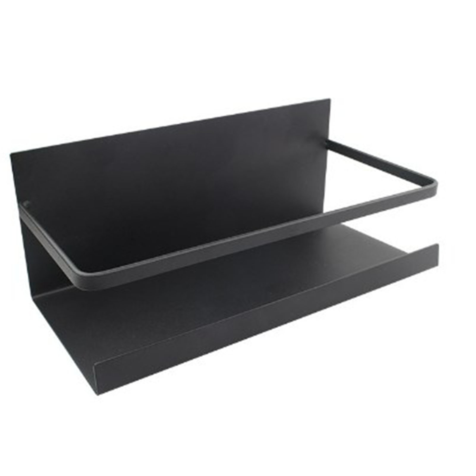 Verstellbares Und Platzsparendes Magnetisches Regal Aus Kohlenstoffstahl Für Den Kühlschrank, Mit Einmachglashalter (schwarz).