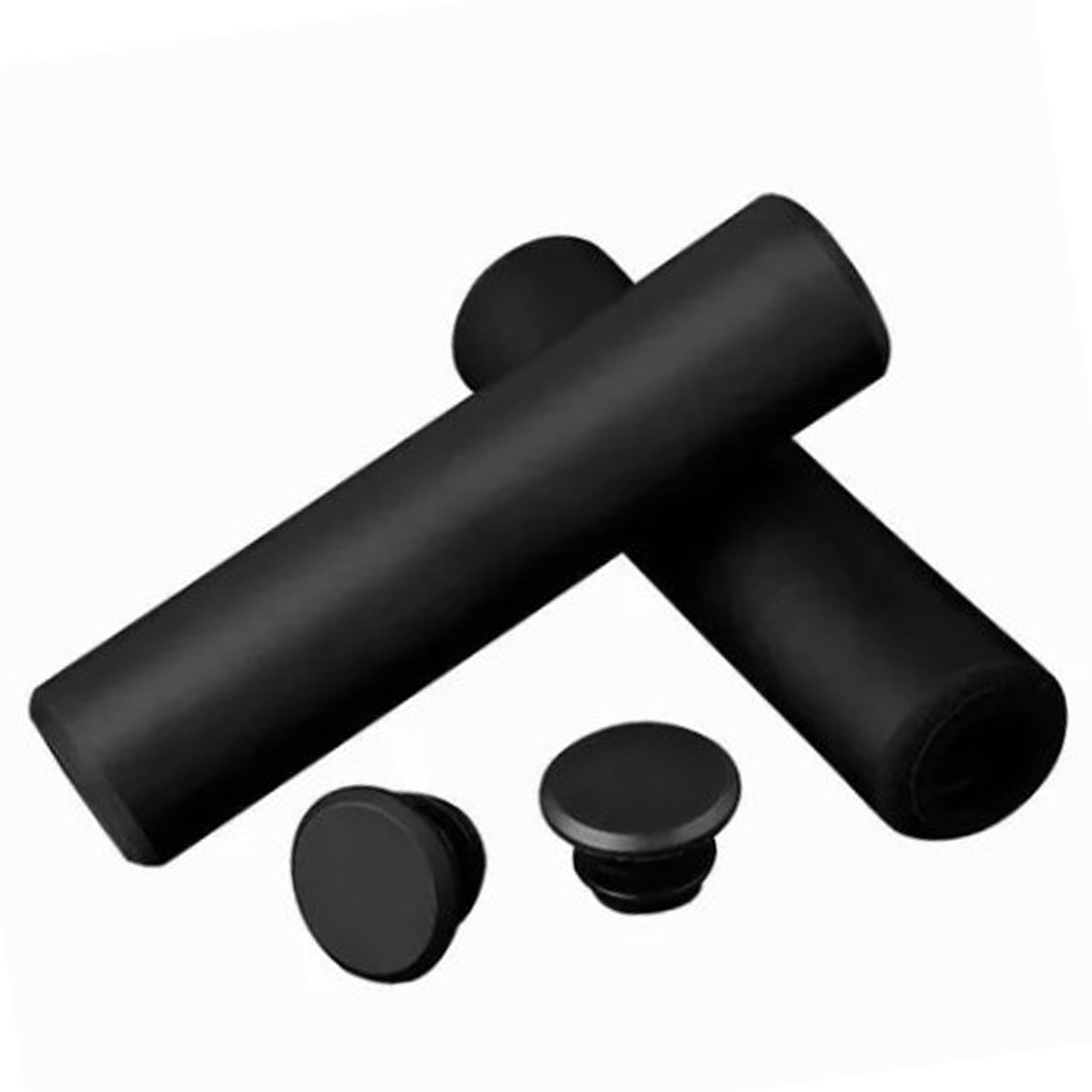 Schwarze, Stoßdämpfende, Weiche Und Komfortable Silikon-lenkergriffe Für Mountainbikes/rennräder (1 Paar), Kompatibel Mit Rennrädern.
