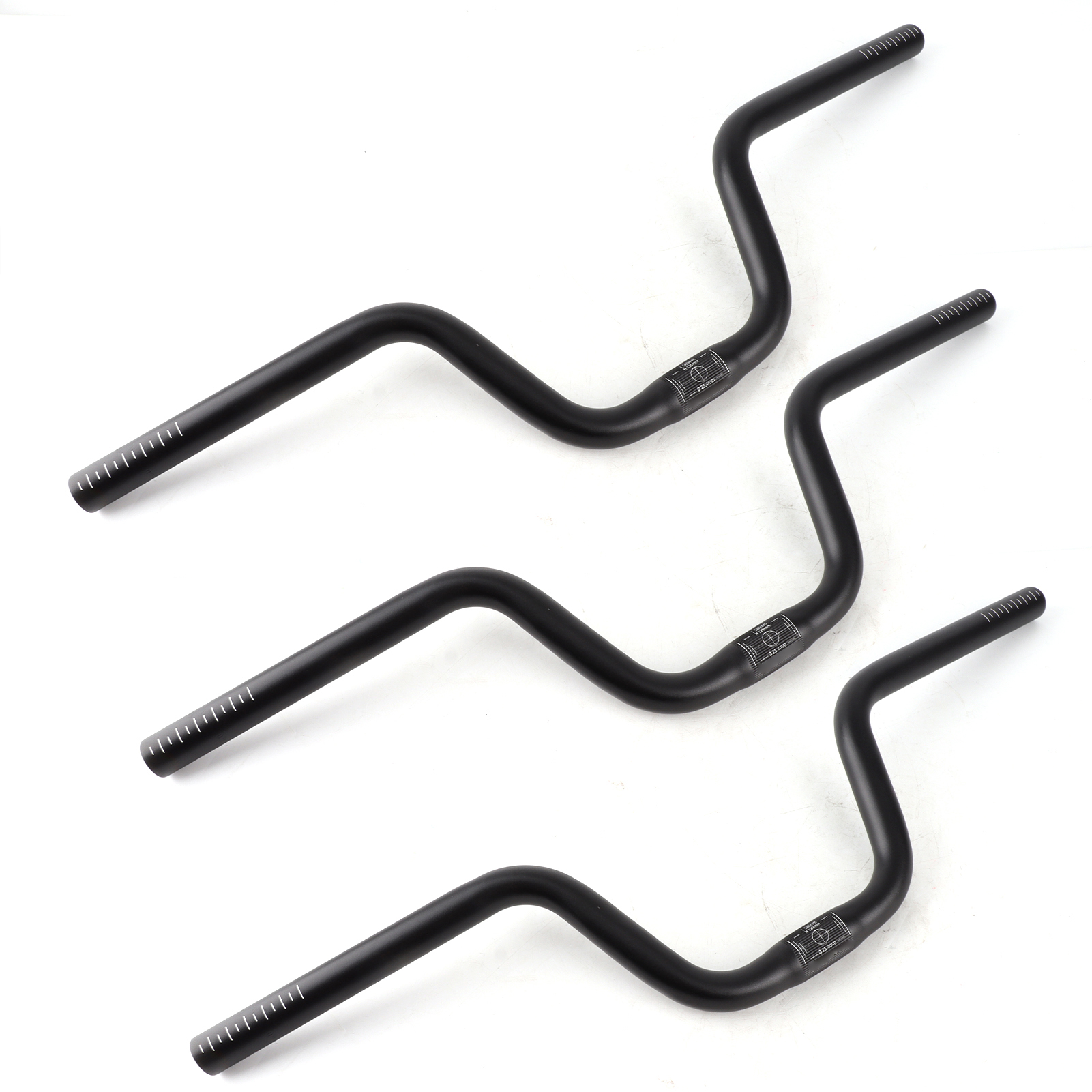 Mountainbike-lenker, 25,4 Mm Durchmesser, 580 Mm Länge, Aluminiumlegierung, Klappbar Rennrad-lenkererhöhung, 120 Mm / 4,7 Zoll Hoch