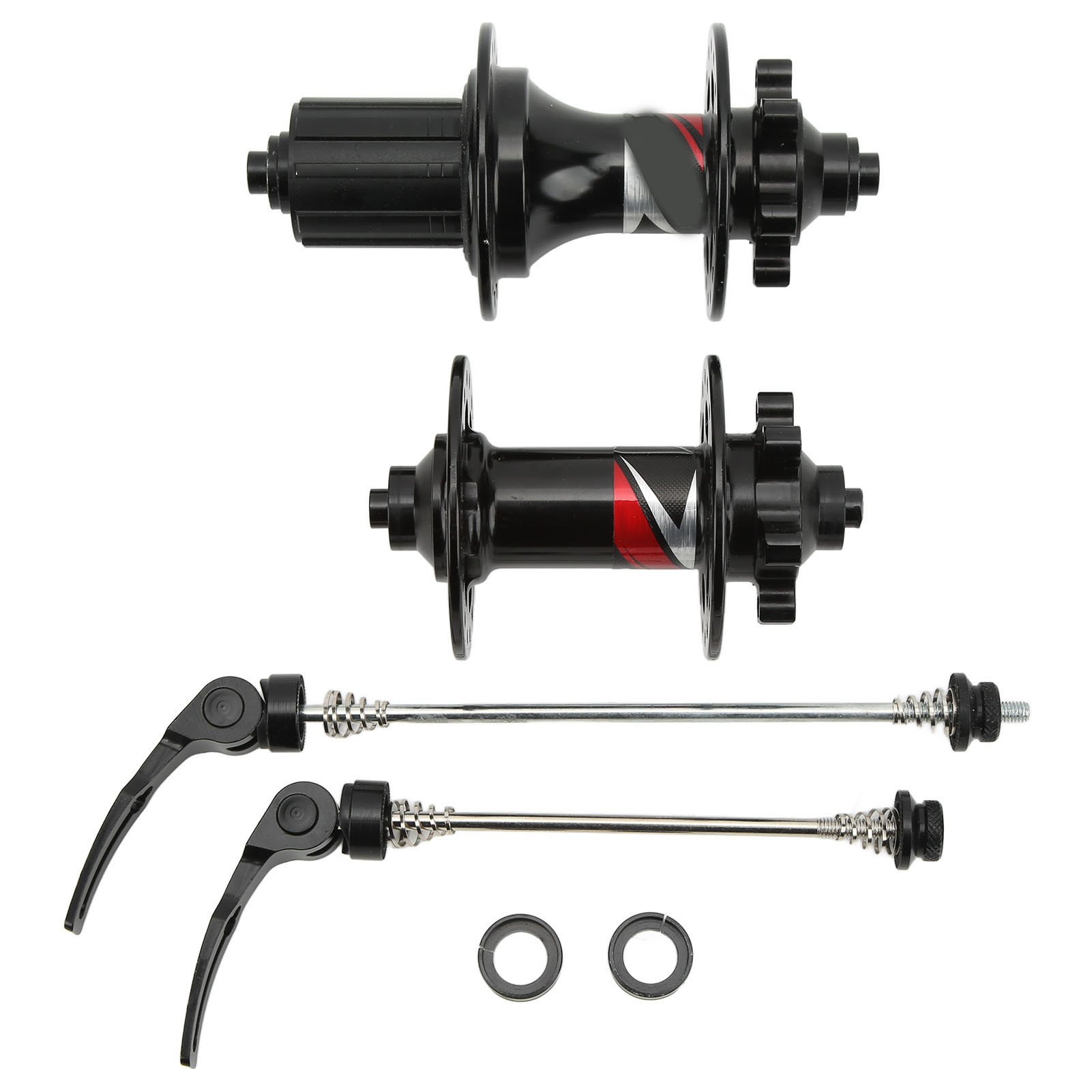 Fahrrad-scheibenbremsnabe, 32 Löcher, 6 Sperrklinken, Schnellspanner, Aluminiumlegierung, Schwarz, Für Mountainbikes