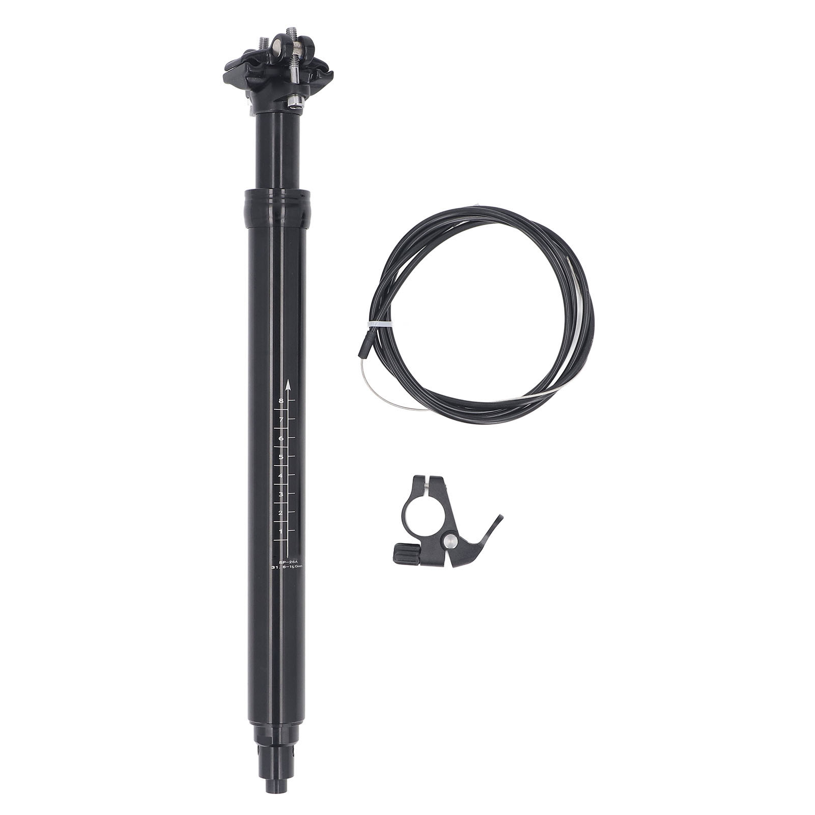 Hydraulische Teleskop-sattelstütze Für Rennrad/mountainbike, 150 Mm Federweg, Fernverriegelung, 31,6 Mm Interne Kabelführung.