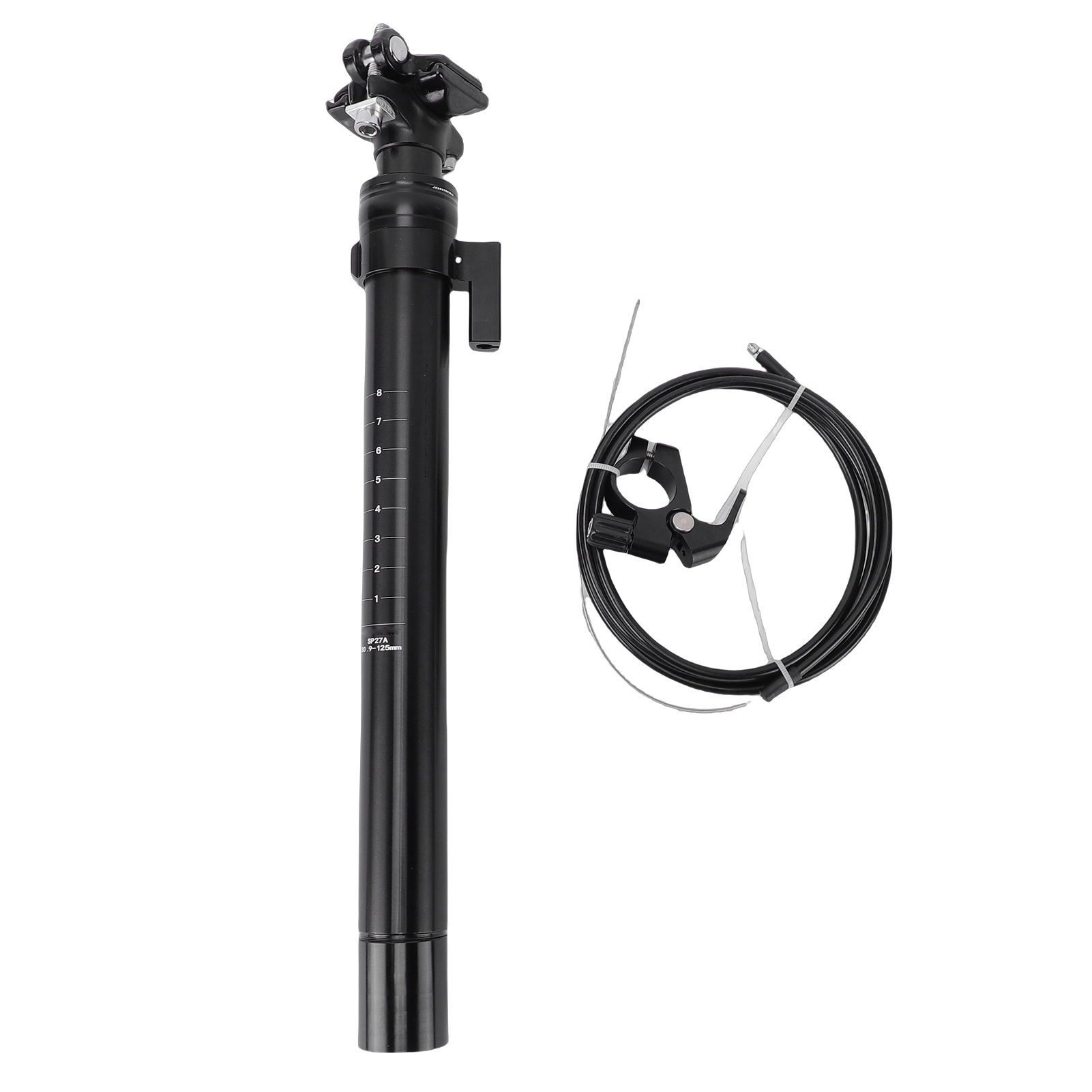 Teleskop-sattelstütze Für Rennräder/mtbs Mit Kabelsatz Und 125 Mm Federweg, Aus Aluminiumlegierung (30,9 Mm / 1,22 Zoll)