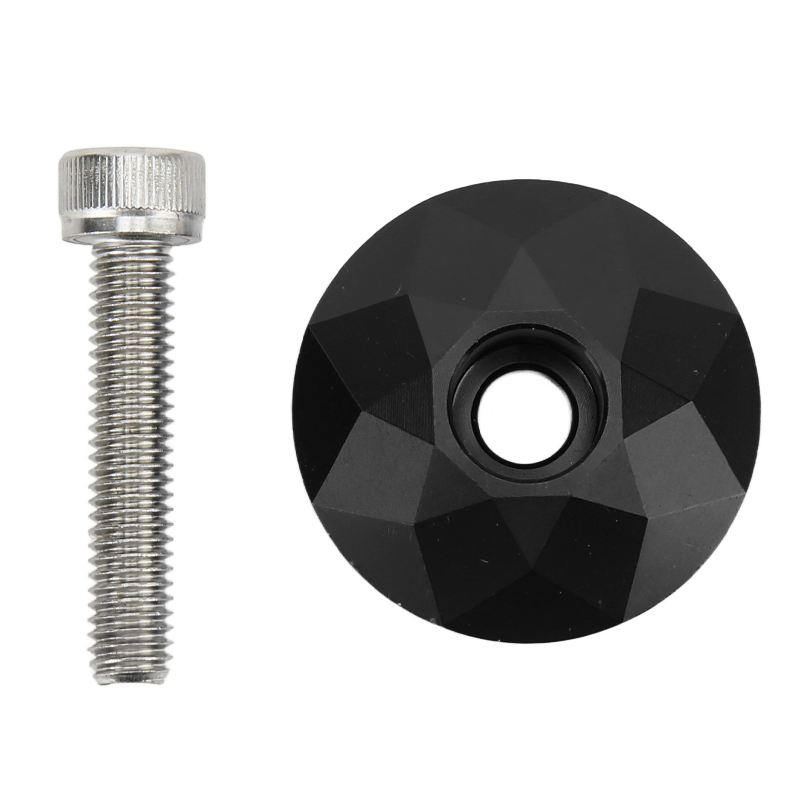 Cansucc Druckbeständige Vorbaukappe Aus Aluminiumlegierung Für Fahrräder, Mit Schrauben, Schwarz