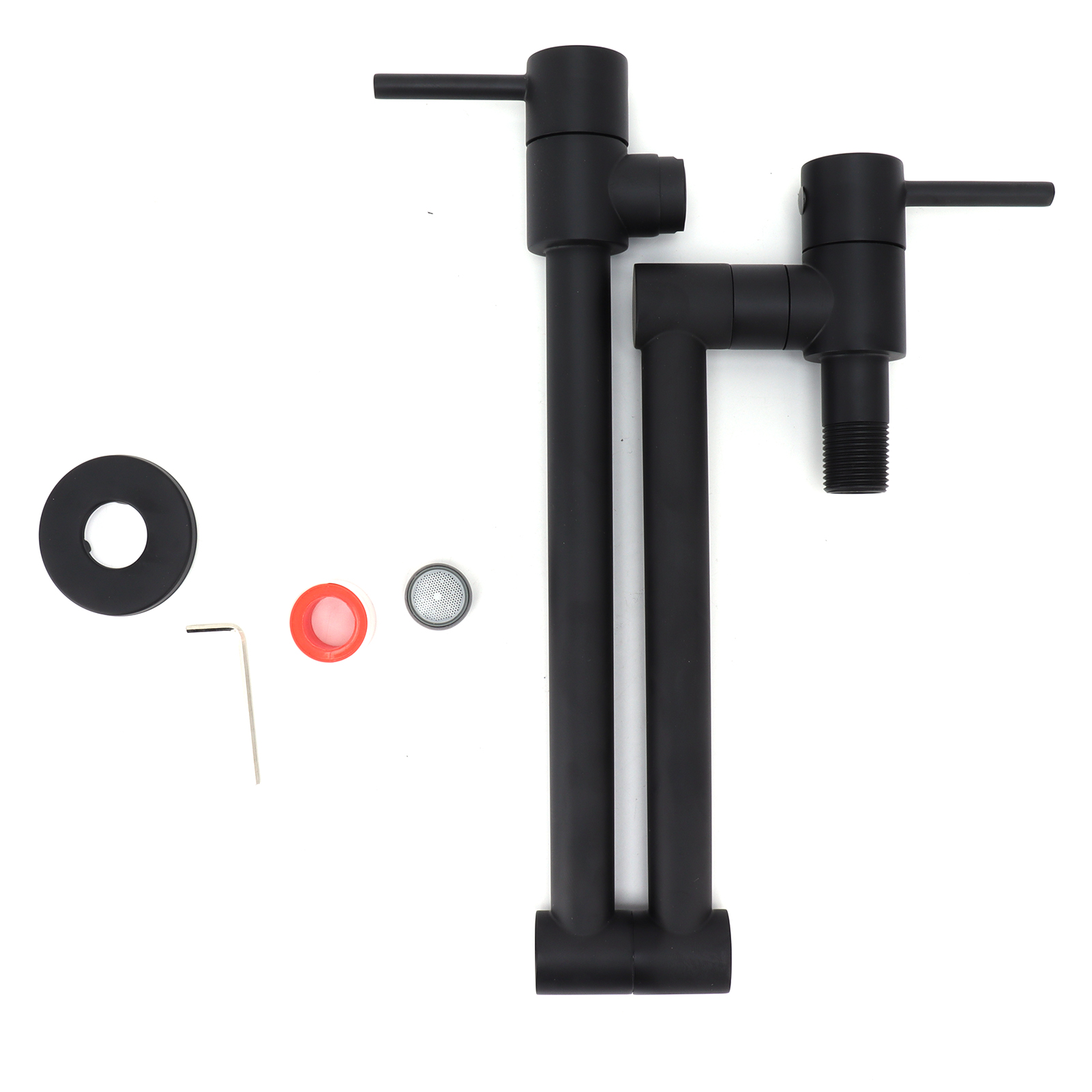 Klappbarer Wasserhahn Mit 2 Griffen Für Spülbecken, Ideal Für Küche Und Bad, Mit Wasserfilter.
