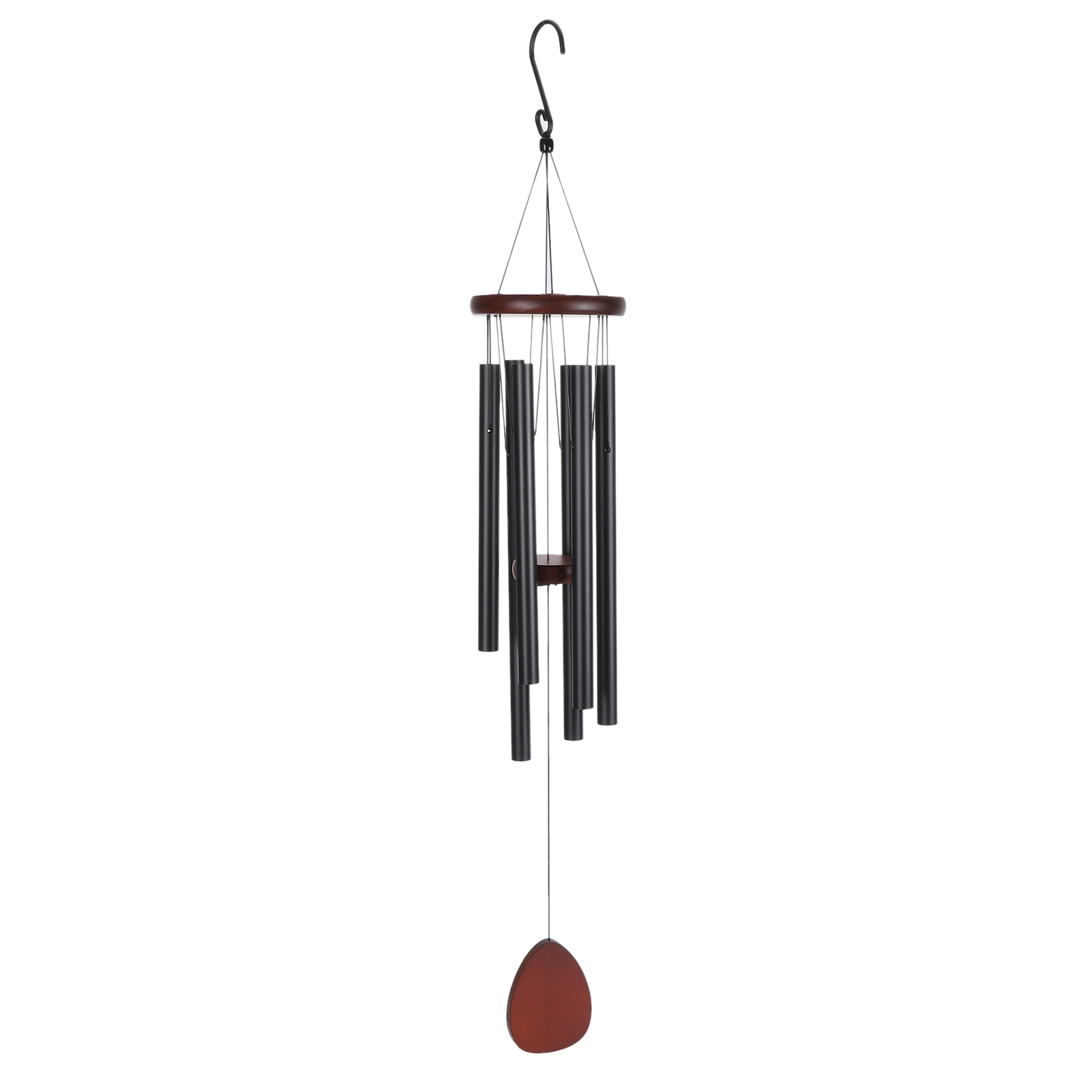 Windspiel In Hundeform Aus Holz Und Wetterfestem Aluminium Zum Gedenken An Einen Verstorbenen Hund. Ein Tröstliches Geschenk Für Garten Und Zuhause. Schlank, Schwarz, 81 Cm (32 Zoll).