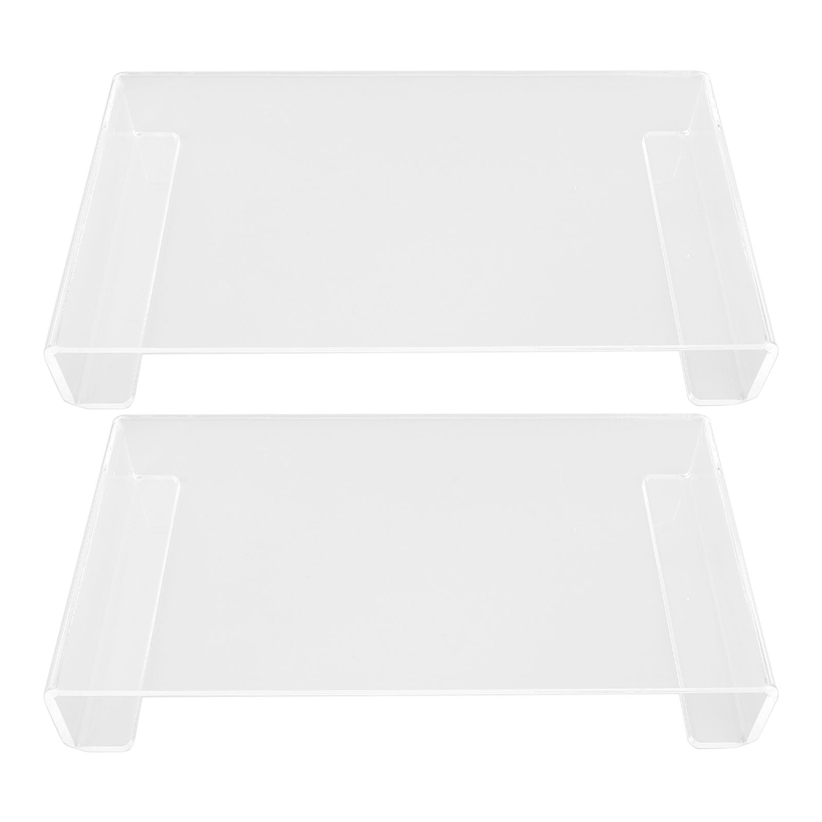 Set Aus 2 Acrylständern Mit Polierten Kanten, Vielseitig Einsetzbare Präsentationsflächen Für Dusch- Und Schminktischaccessoires.