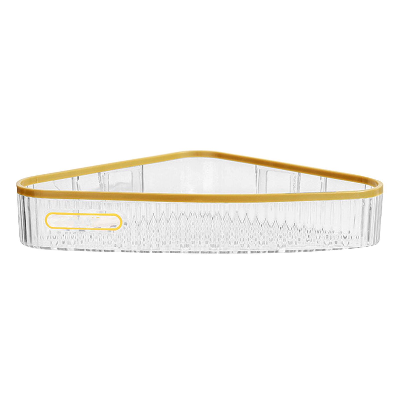 Wandmontiertes Ablagefach Ohne Bohren Für Dusche Und Badezimmer, Transparentes Dreiecksdesign.