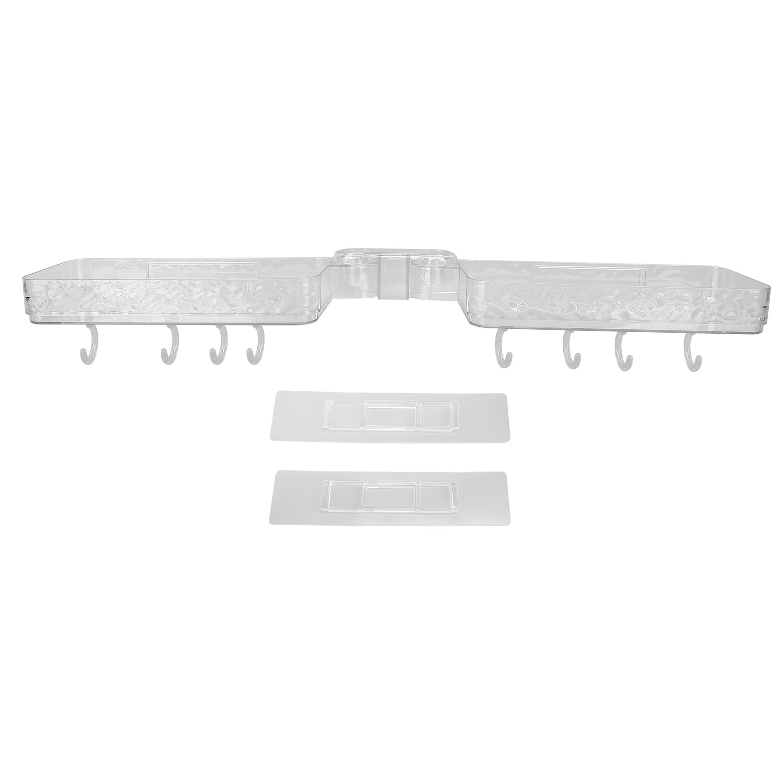 Transparente, Wandmontierte Waschbeckenablage, Wasserabweisend, Faltbar Und Robust, Ideal Für Dusche, Badezimmer Und Küche.