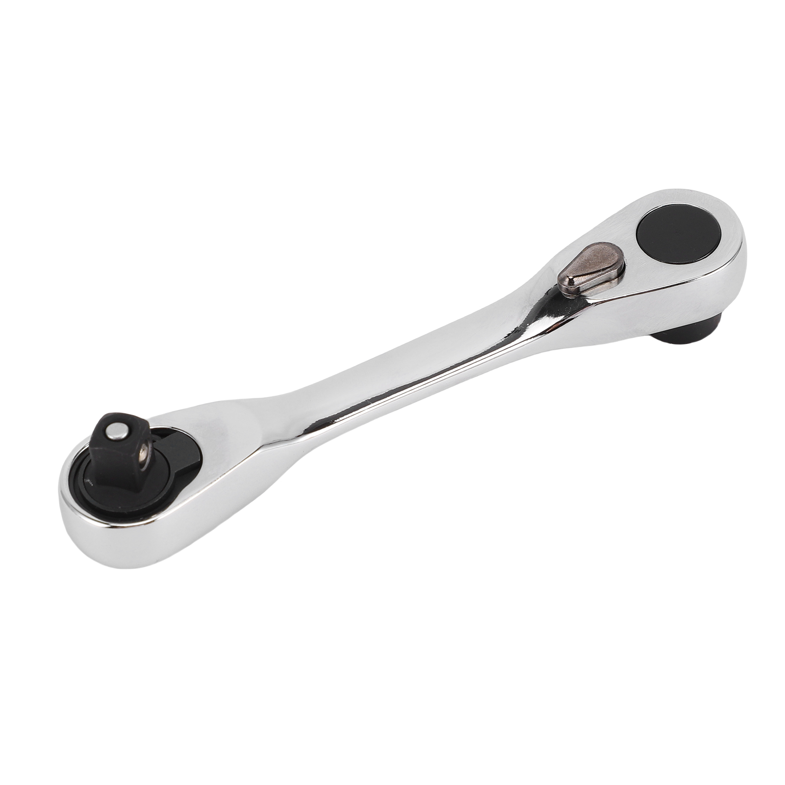 Mini-ratschenschlüssel 1/4", Doppelkombinationskopf, 72-zahn-steckschlüsselantrieb, Zahnradschraubendreher, Bitrotator, Praktisches Zubehör, Silbernes Werkzeug