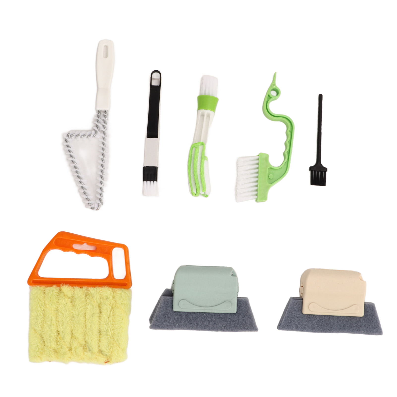 Set Mit 8 Autoreinigungsbürsten, Handbürsten Zum Abstauben Von Lüftungsschlitzen, Ecken, Türen Und Fensterschienen.