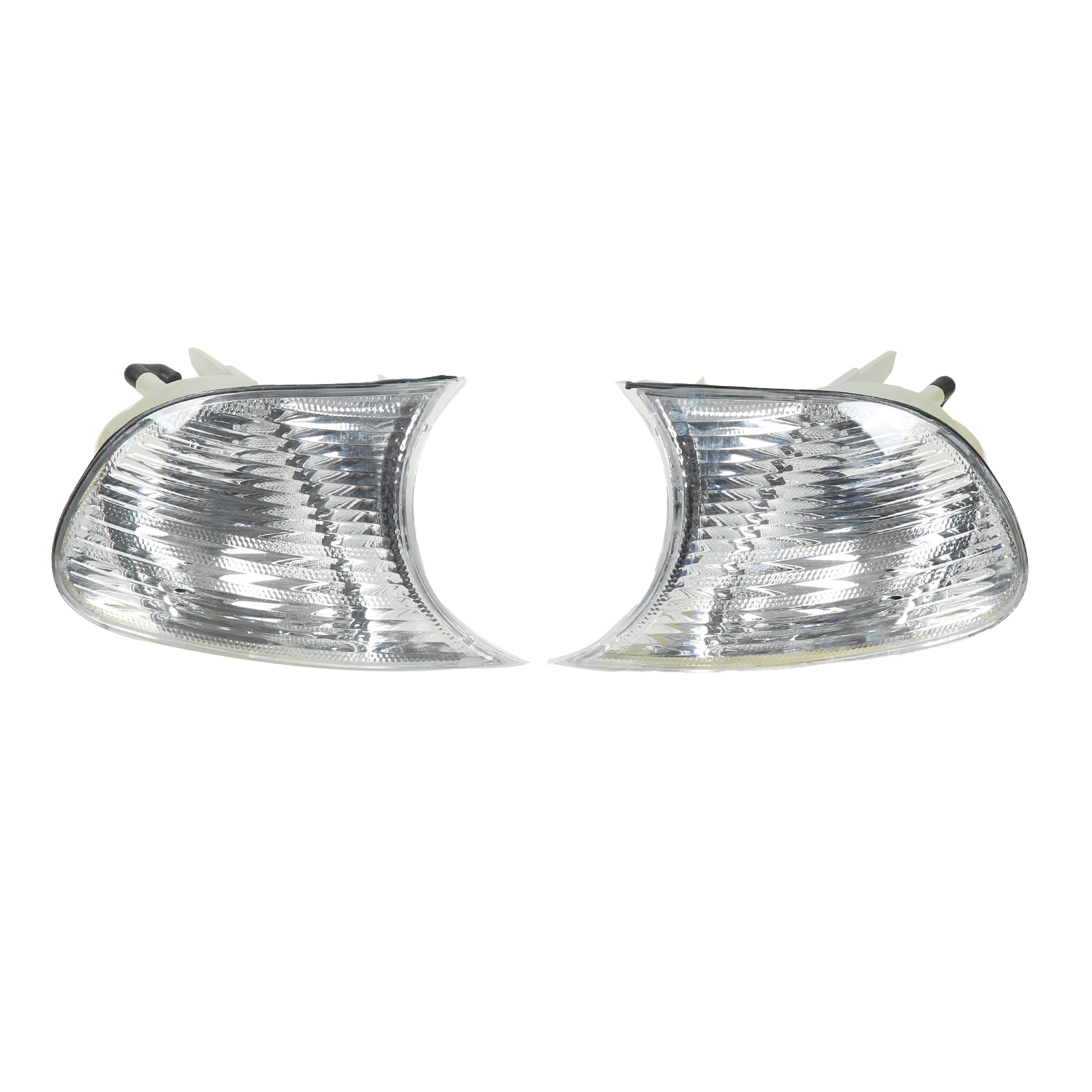 Blinker Vorne Links Und Rechts Mit Klarglas Für Bmw 3er E46 Coupé (1998-2001), Weiß, Teilenummern 63126904307 Und 63126904308