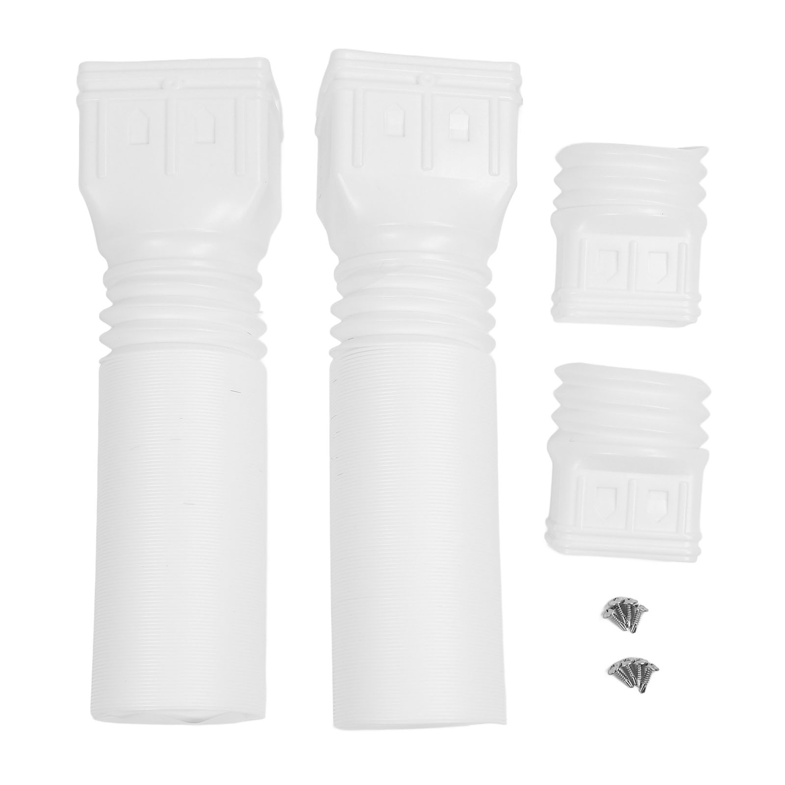 Set Aus 2 Flexiblen Fallrohrverlängerungen Von 53 Cm Bis 147 Cm Für Den Hausgebrauch, Weiß