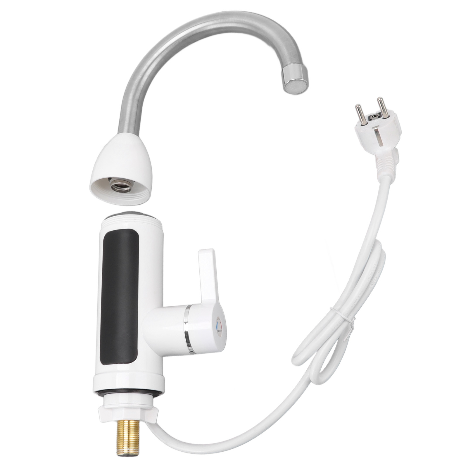 Durchlauferhitzer-wasserhahn 3000 W, Ipx4 Wasserdicht, Edelstahl Und Tanklos, Für Die Küche (eu-stecker 220 V).