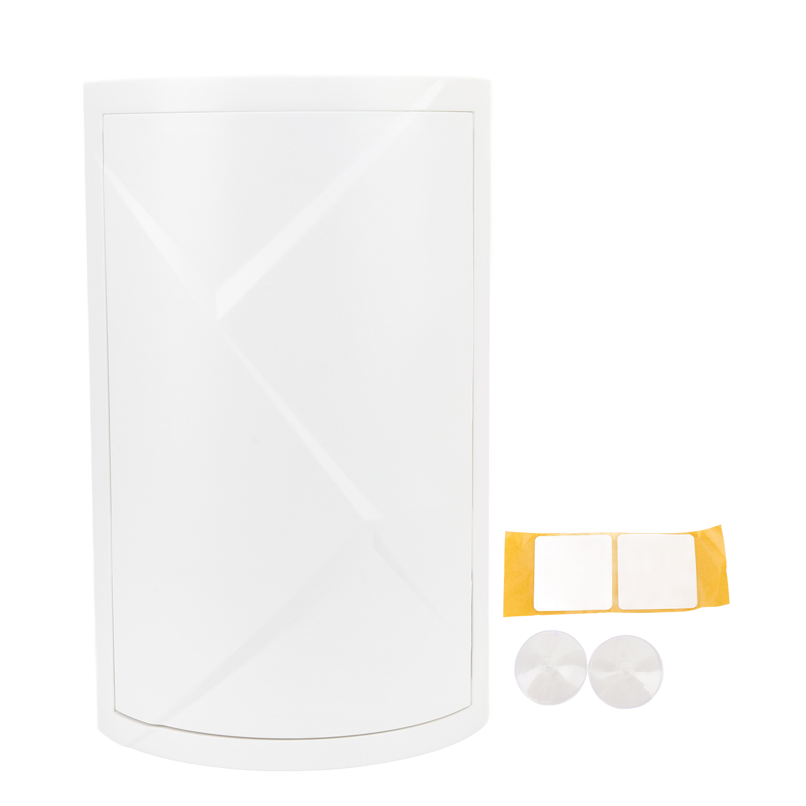 Eck-badezimmerregal Aus Polypropylen (pp), Mit 2 Ebenen, 360° Drehbar, Ideal Zur Aufbewahrung Von Toilettenartikeln Und Kosmetika Im Schlafzimmer (weiß).